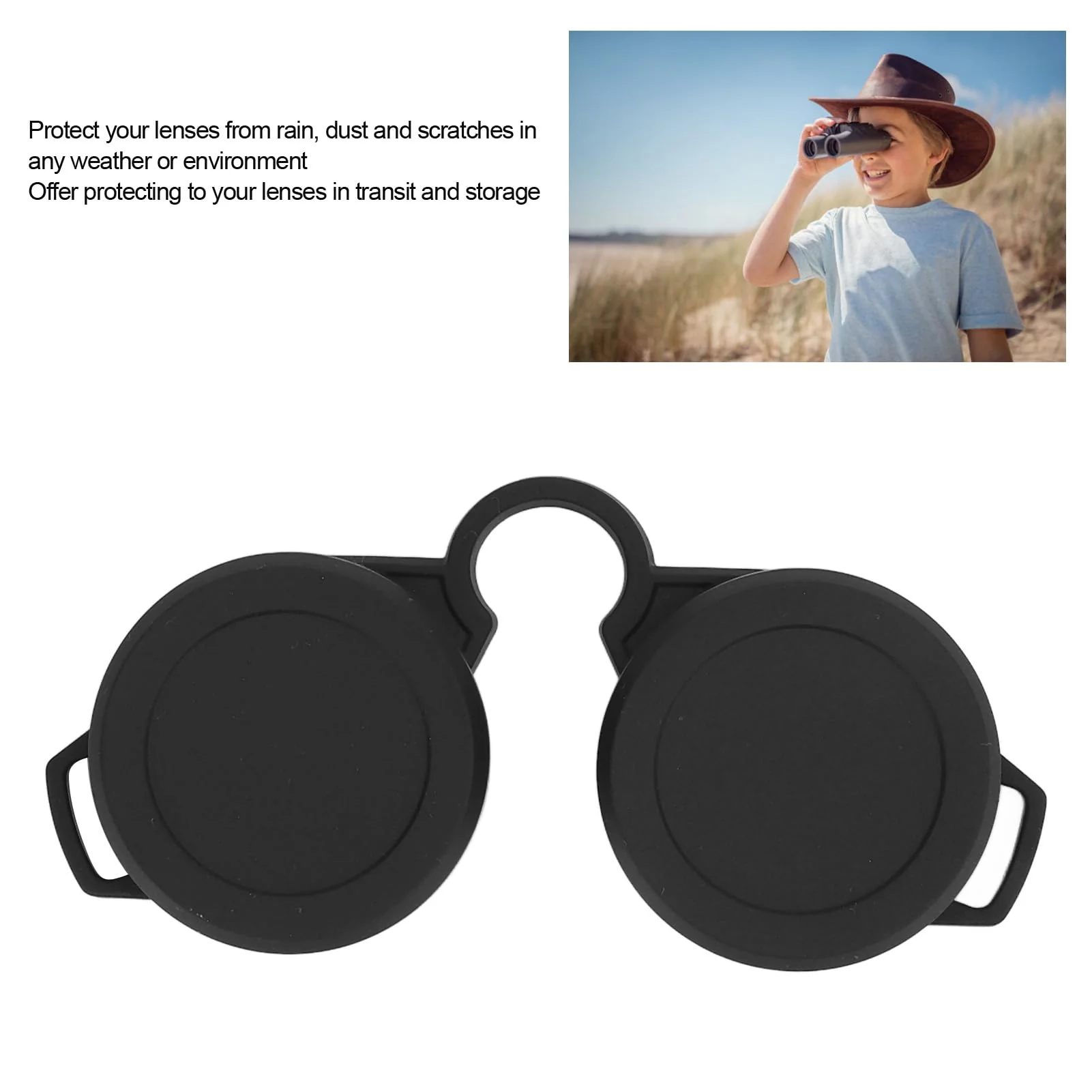 42-45mm Rubber Lens Caps, Binocular Ocular Lens Cover Binoculars Rainguard Eyepiece for 8x30, 10x30, 8x32, 10x32, 8x42, 10x42, 8x50, 10x50, 8x56, 10x56 Model - Image 5