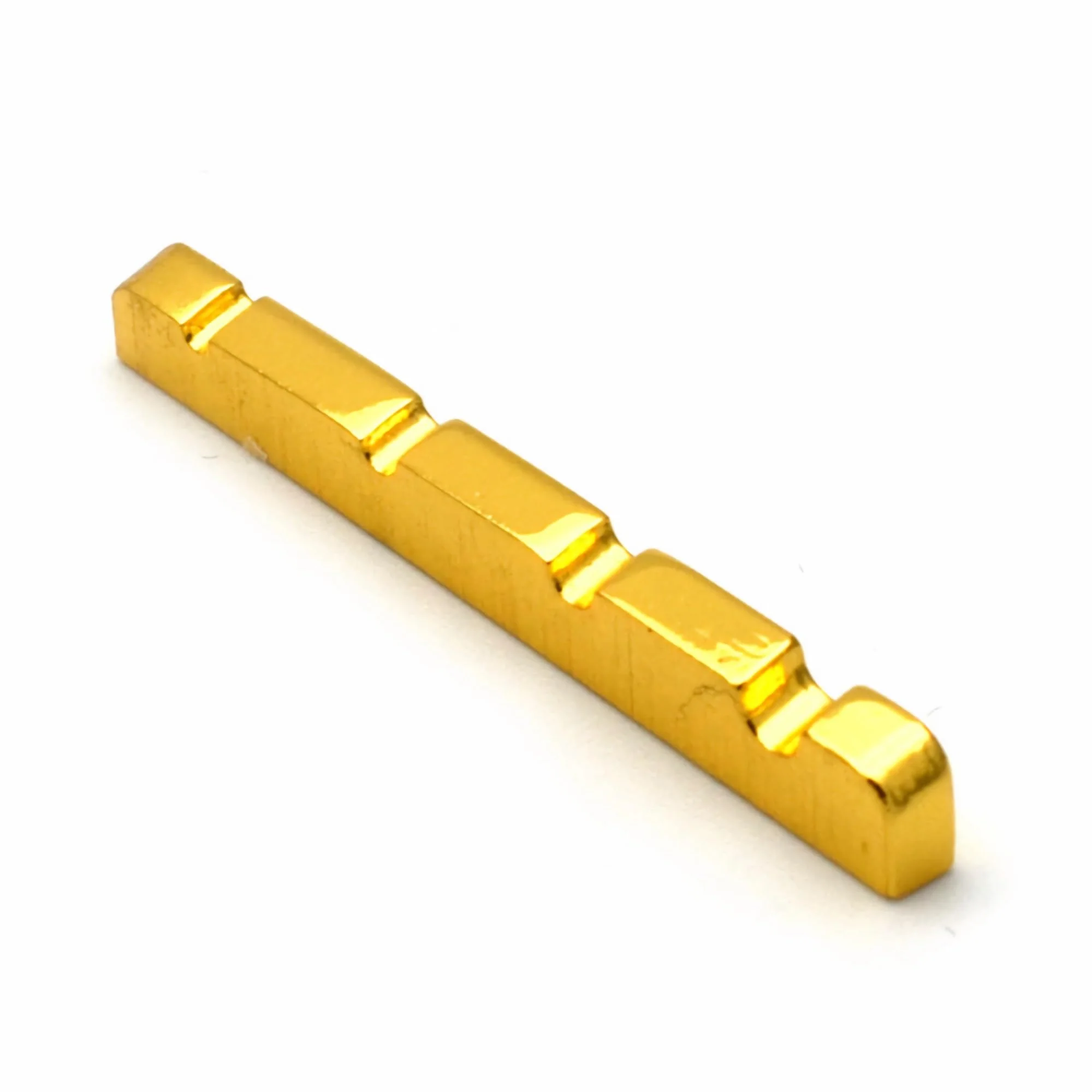 42mm Brass Nut for Electric Bass, High Grade 4 Strings Bass Guitar Nut Replacement (42 * 3 * 5.5~4.5mm) 42*3*5.5~4.5mm - Image 2