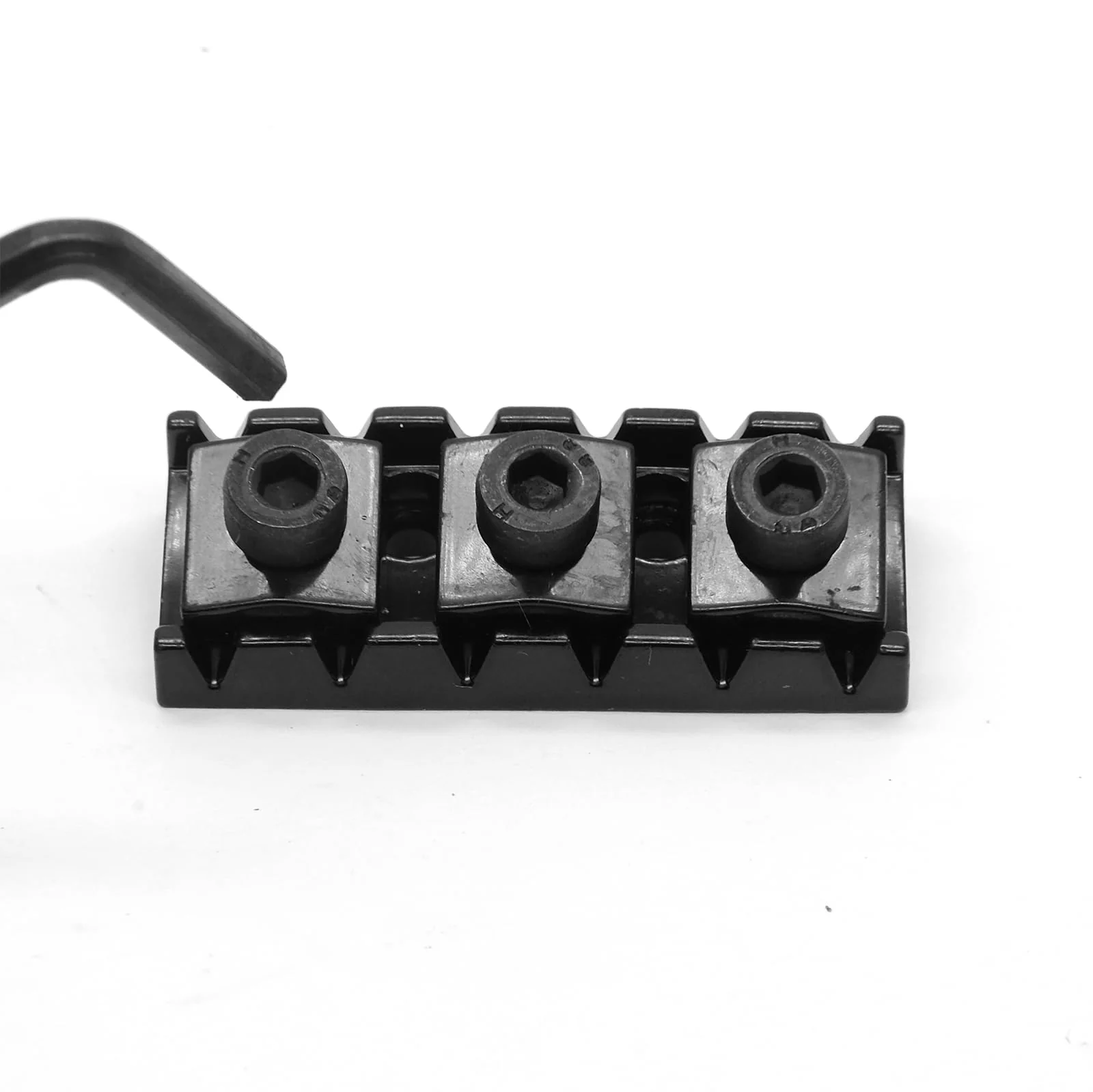 42mm Guitar Metal Locking Nut String Lock for Floyd Rose Style Electric Guitar Tremolo Double Lock System (Black) Black - Image 3