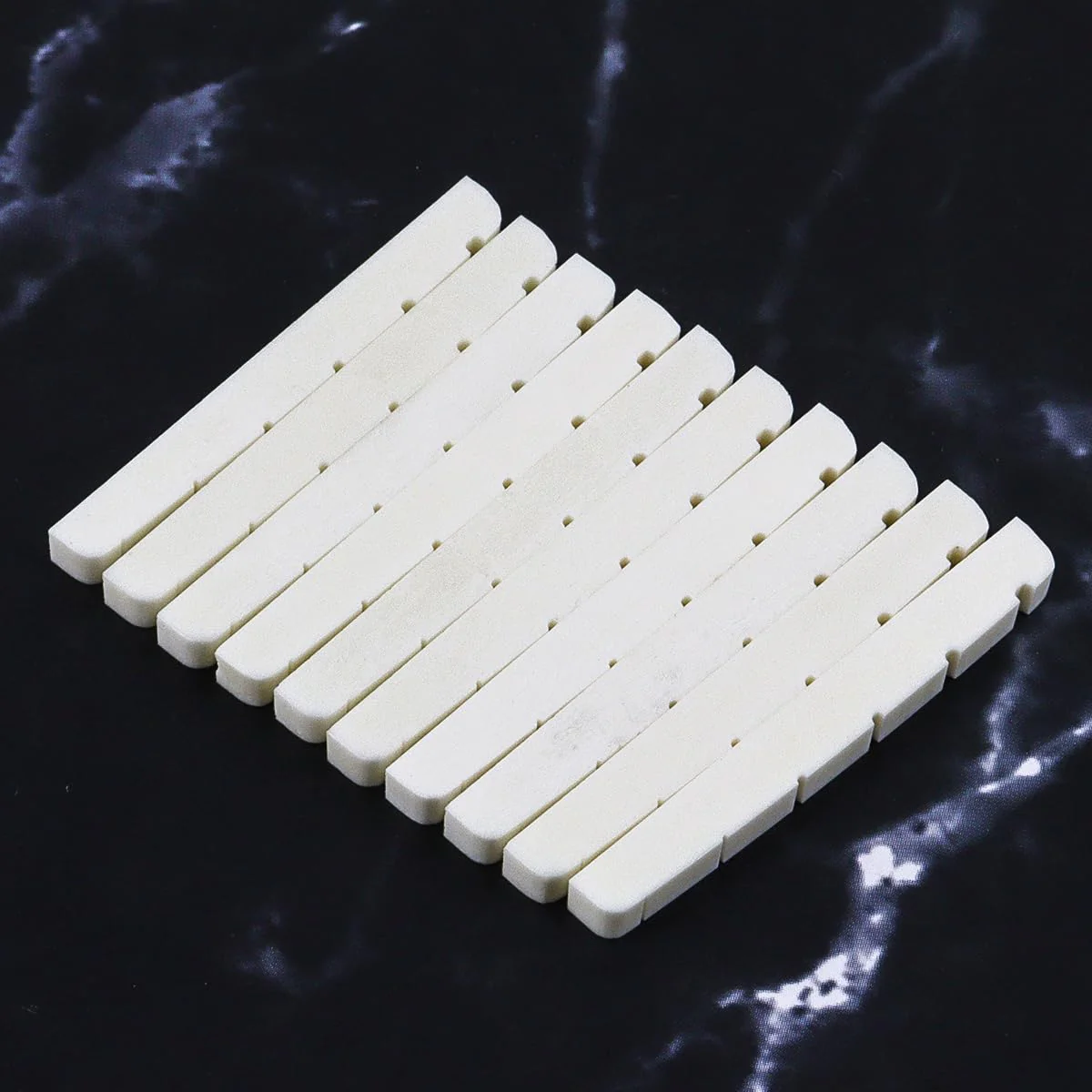42mm Guitar Slotted Bone Nut for 6 String Strat Tele Electric Guitar Replacement Parts,Flat Bottom 42mm - Image 5