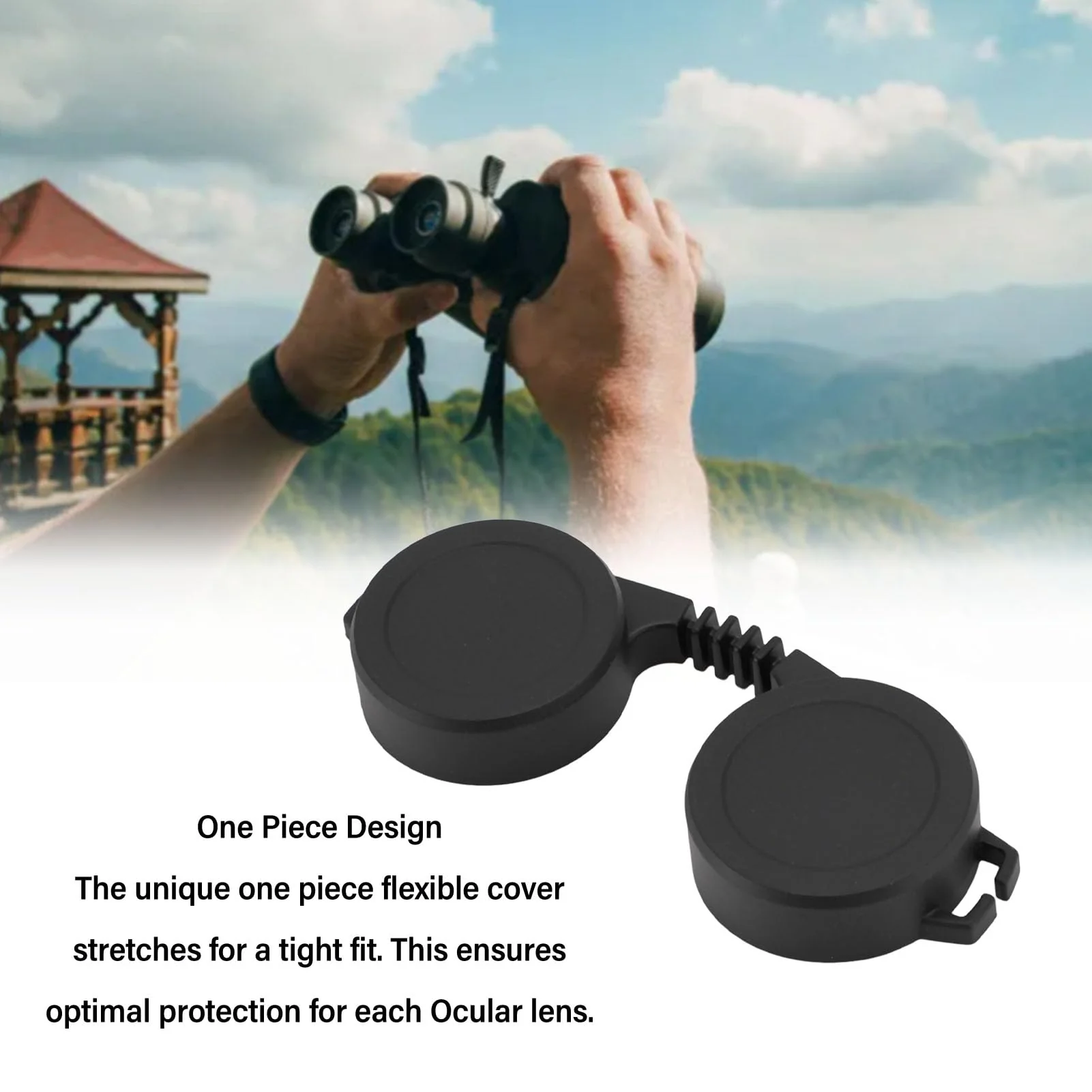 43‑44.8mm Binocular Ocular Lens Cover Binoculars Rainguard Eyepiece for 8x30 10x30 8x32 10x32 8x42 10x42 8x50 Binoculars - Image 3
