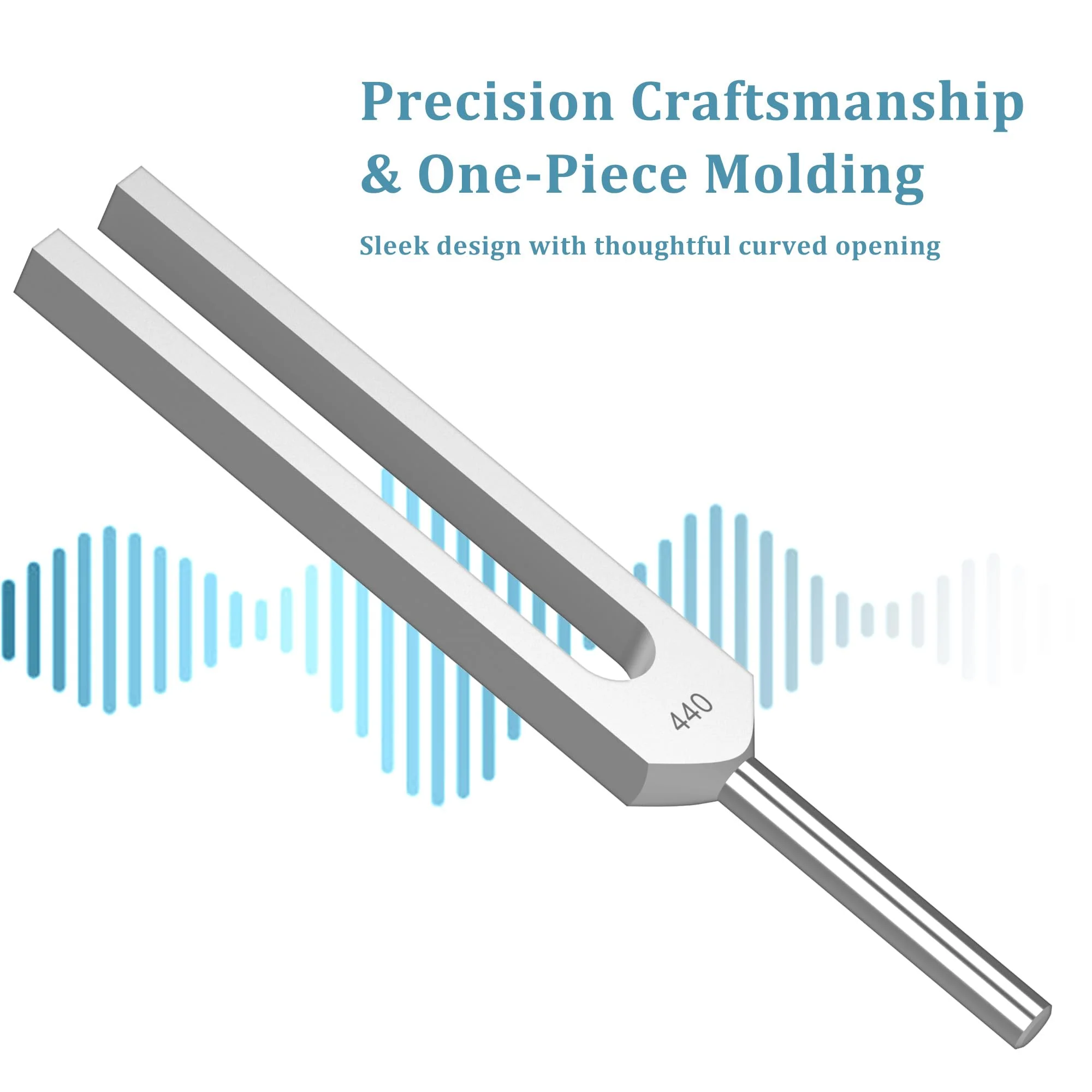 440Hz, 432Hz, 417Hz Aluminum Alloy Tuning Fork with Resonance Box and Wooden Hammer，3 pcs tuning fork Suitable for Sound Therapy, Yoga, Relaxation and Meditation - Image 3