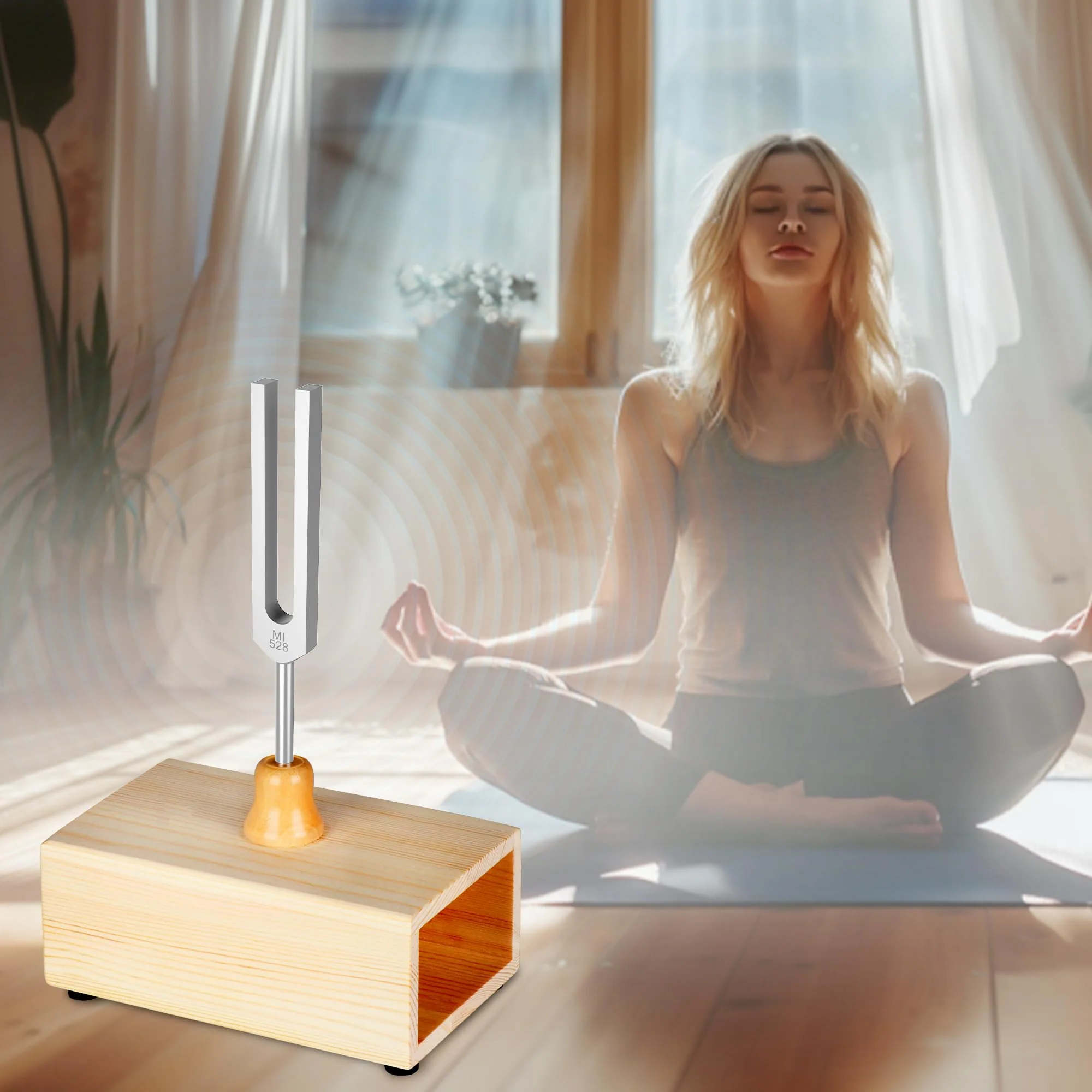 440Hz, 432Hz, 417Hz Aluminum Alloy Tuning Fork with Resonance Box and Wooden Hammer，3 pcs tuning fork Suitable for Sound Therapy, Yoga, Relaxation and Meditation - Image 5