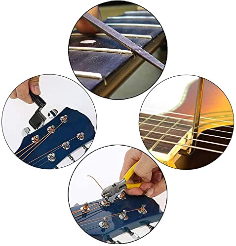 45 Pcs Guitar Repairing Maintenance Tool Kit, Haploon Guitar Setup Kit Repair Tools with Carry Bag for Guitar Ukulele Bass Mandolin Banjo String Instrument - Image 4