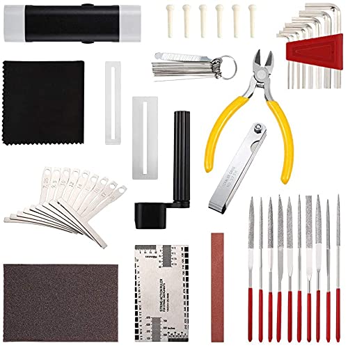 45 Pcs Guitar Repairing Maintenance Tool Kit, Haploon Guitar Setup Kit Repair Tools with Carry Bag for Guitar Ukulele Bass Mandolin Banjo String Instrument - Image 7