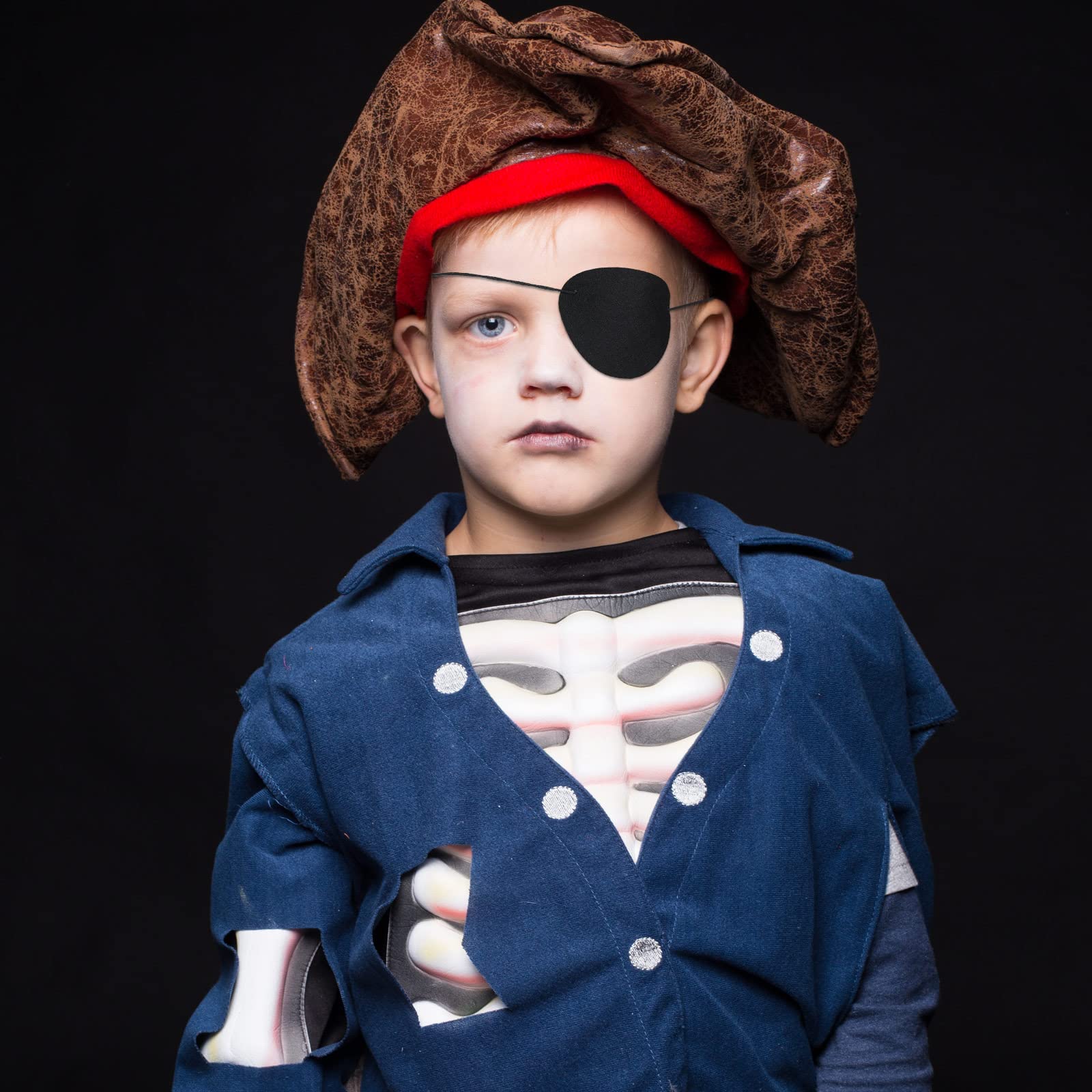 48 Pieces Pirate Eye Patches Pirate Eye Patches for Kids Black Felt Pirate Captain Patches Bulk Adults Pirate Eye Patches for Pirate Theme Role Playing Theme Party for Kids Adults - Image 5