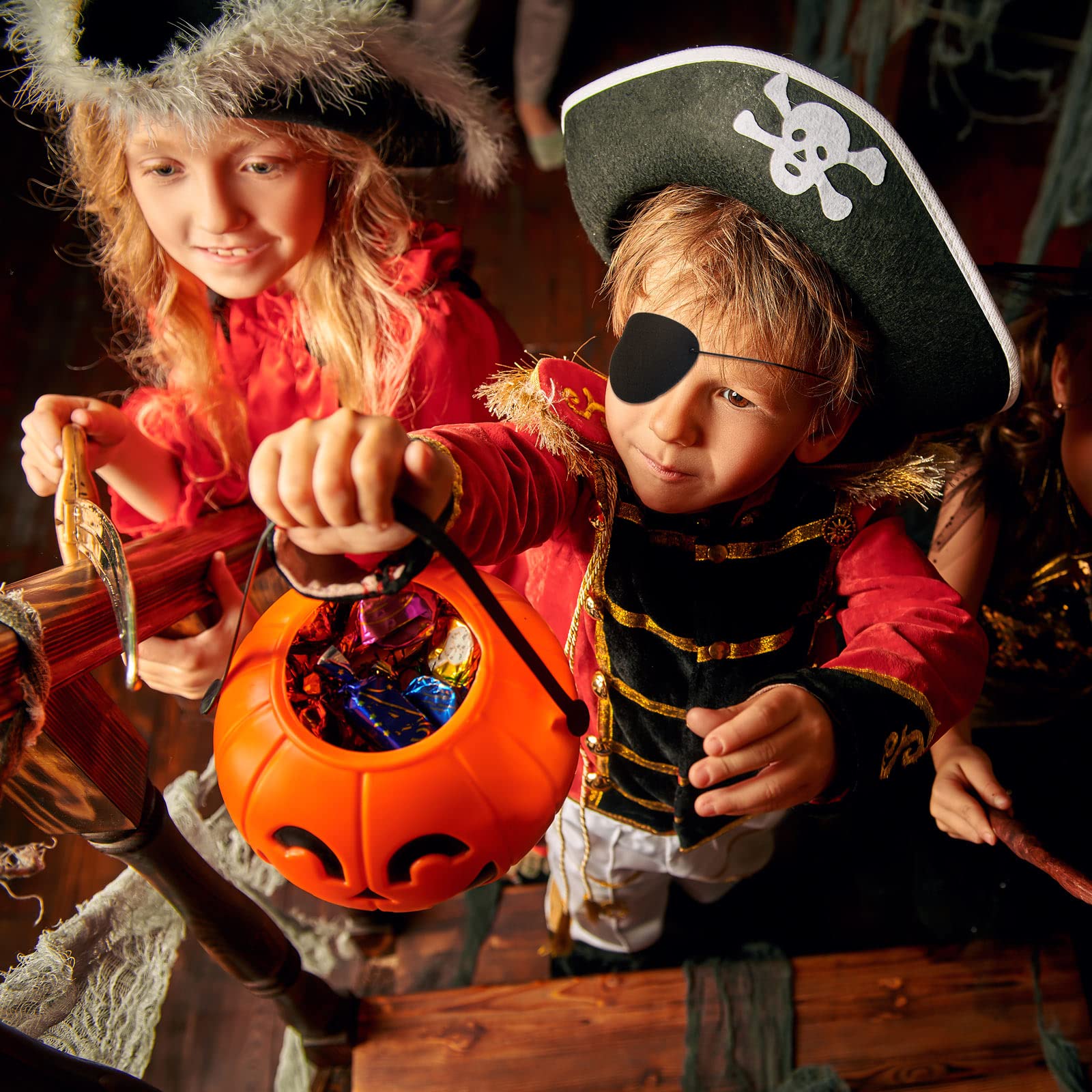 48 Pieces Pirate Eye Patches Pirate Eye Patches for Kids Black Felt Pirate Captain Patches Bulk Adults Pirate Eye Patches for Pirate Theme Role Playing Theme Party for Kids Adults - Image 6