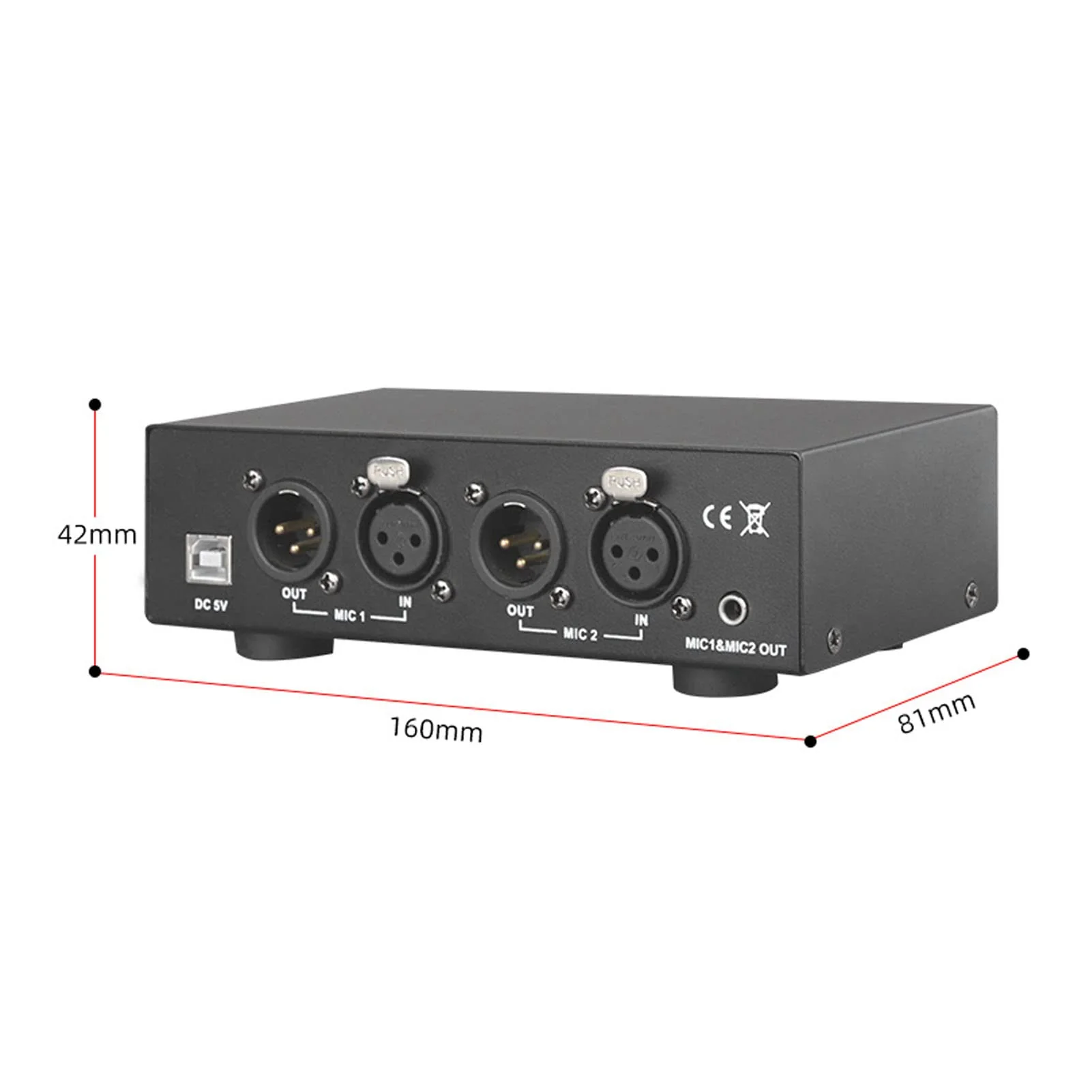 48V Phantom Power Supply, Microphone Phantom Power Supply with 2 XLR Cables, Support Dual Microphones, 48 V Phantom Power for Music Recording Equipment - Image 8