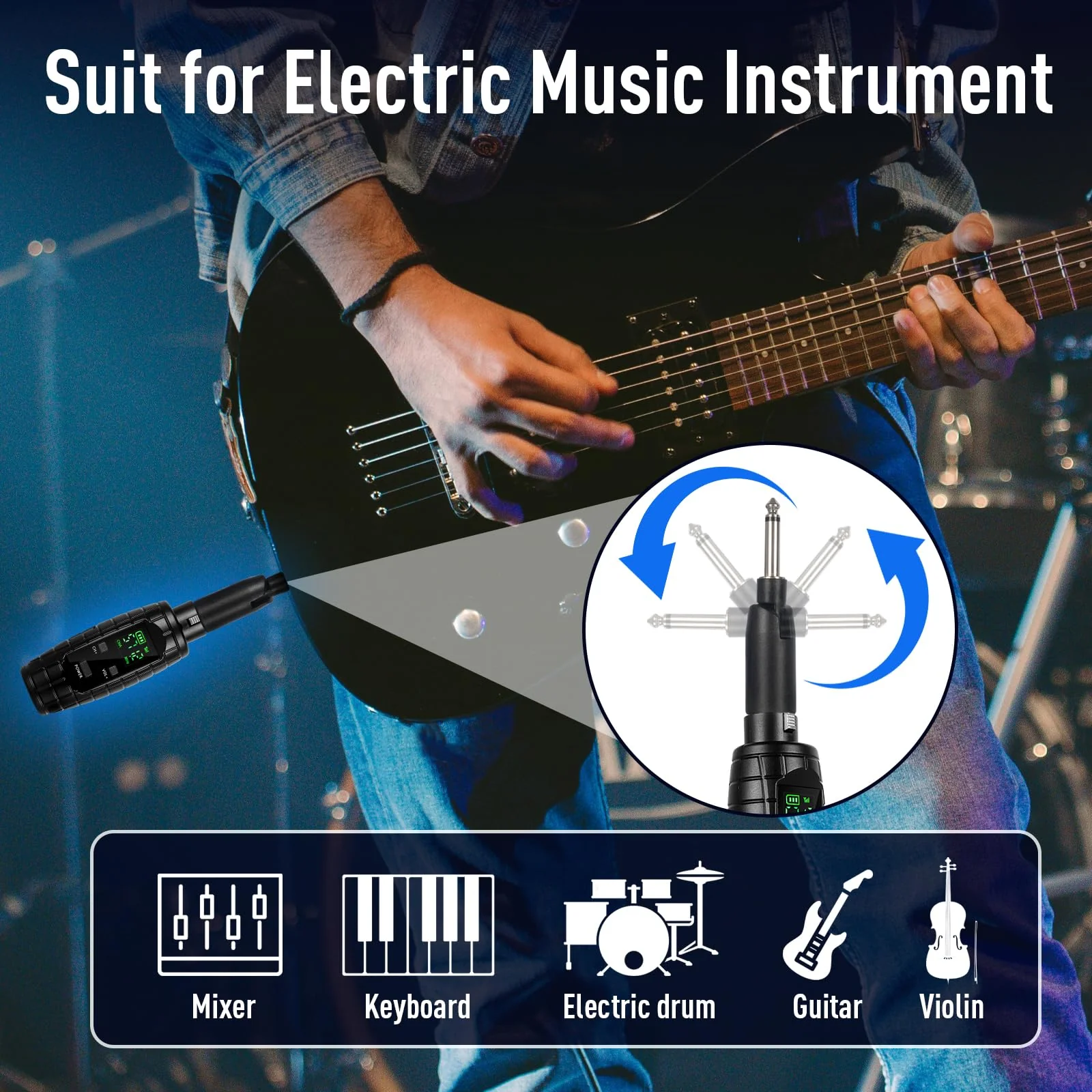 48V Phantom Power Wireless XLR Transmitter Receiver - 0V/5V/48V Switchable Adapter for Dynamic & Condenser Microphones - 16CH UHF System for Mixer PA DJ Guitar - Image 2