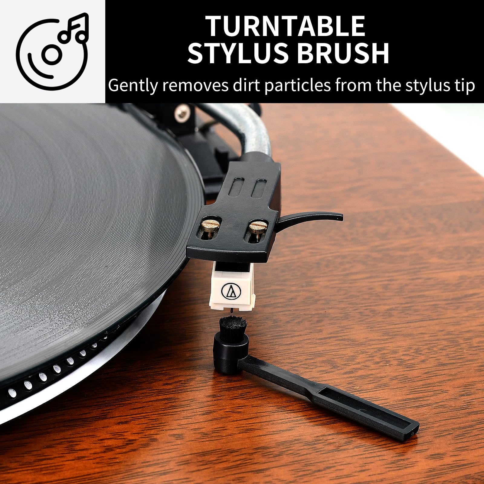 4in1 Vinyl Record Cleaner Kit, Vinyl Records Cleaning Kit for Records Albums, Includes 2in1 Velvet & Microfiber Brush, Cleaning Liquid, Duster & Turntable Stylus Brush 4-in-1 kit - Image 5
