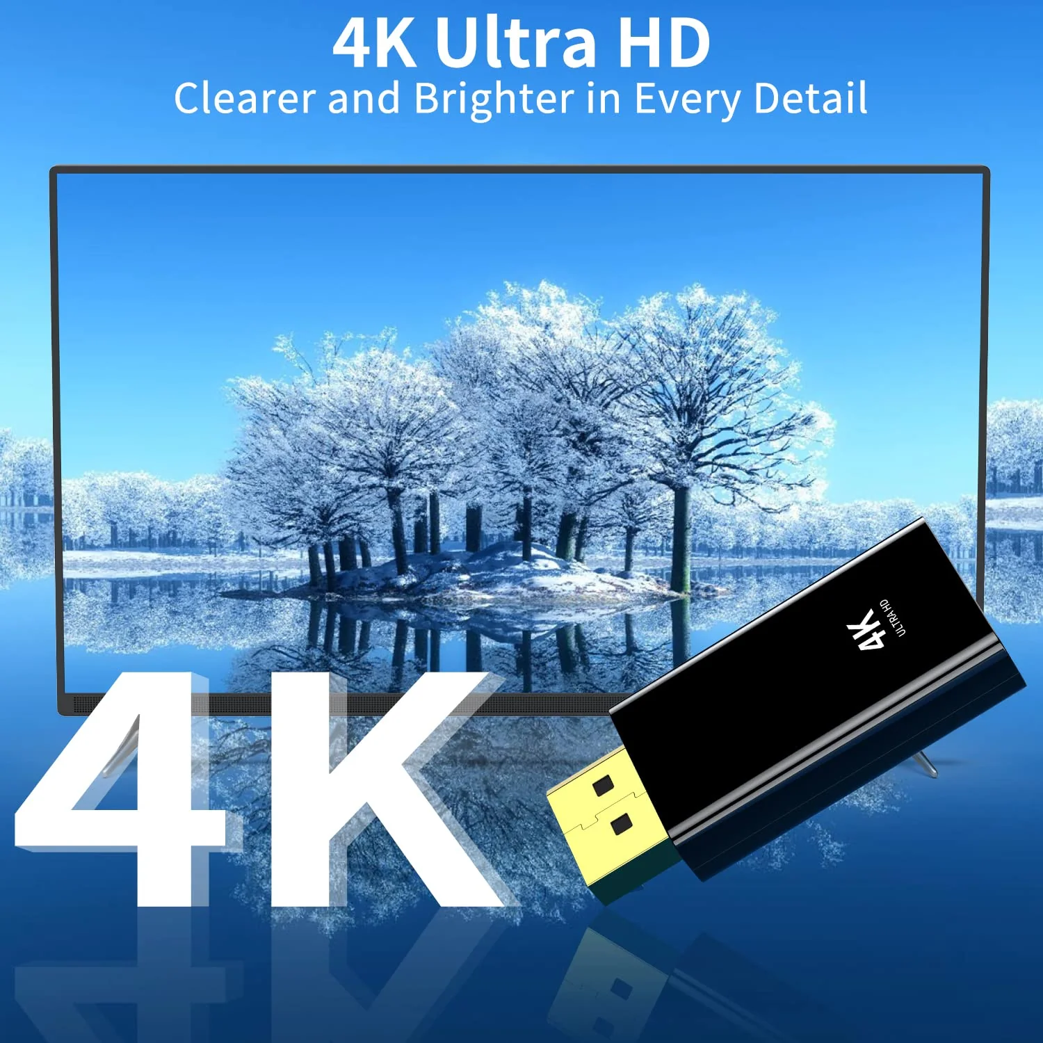 4K DisplayPort to HDMI Adapter 10 Pack,24K Gold Plated Uni-Directional Display Port DP to HDMI Passive Adapter Compatible for HP, HDTV, AMD, NVIDIA,Dell, GPU,Projector, PC,Desktop Black 10-Pack - Image 3
