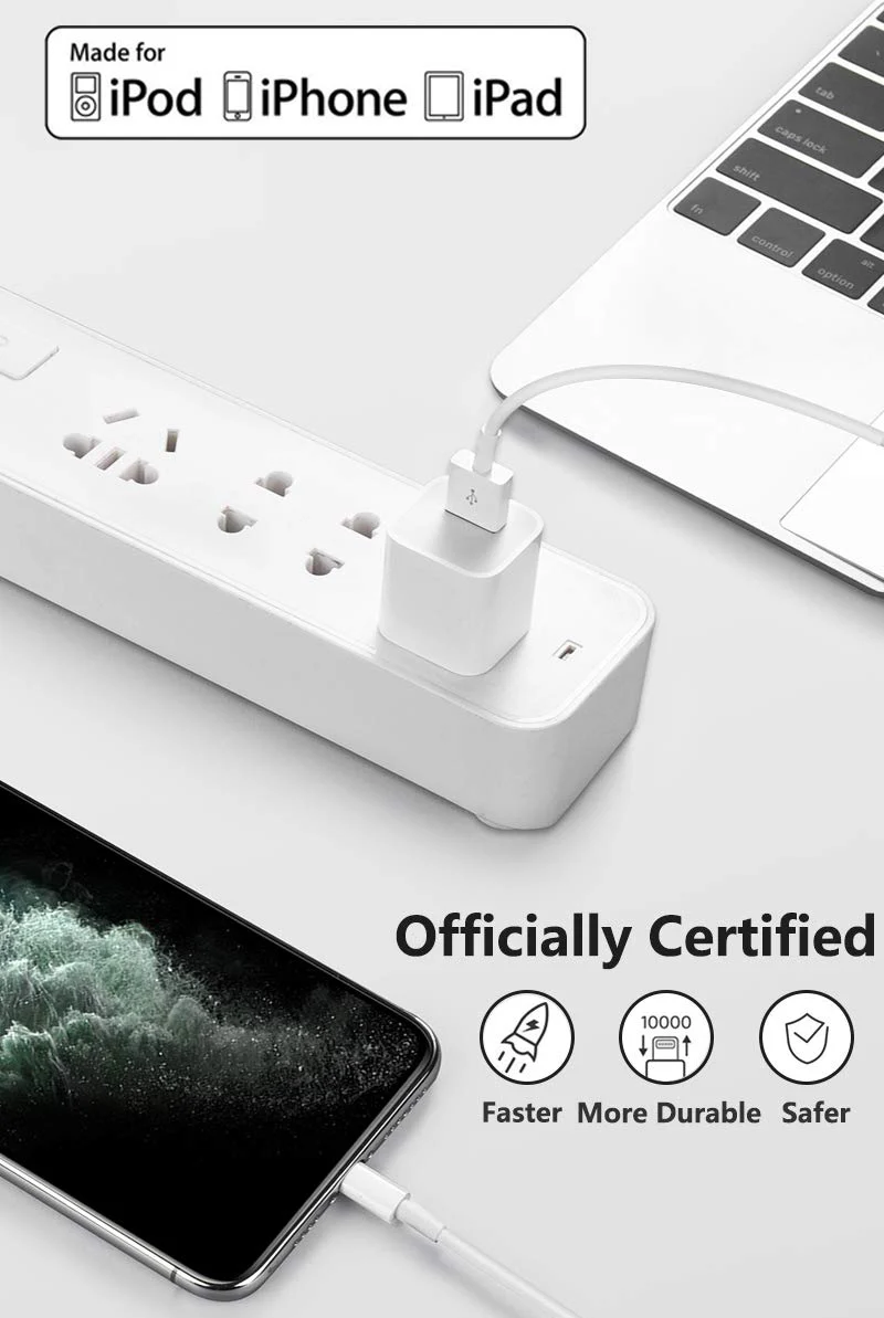 4Pack [Apple MFi Certified] Charger Lightning to USB Charging Cable 6FT Cord Compatible iPhone 14/13/12/11 Pro/11/XS MAX/XR/8/7/6s Plus,iPad Pro/Air/Mini,iPod Touch 4 - Image 2