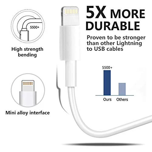 4Pack [Apple MFi Certified] Charger Lightning to USB Charging Cable 6FT Cord Compatible iPhone 14/13/12/11 Pro/11/XS MAX/XR/8/7/6s Plus,iPad Pro/Air/Mini,iPod Touch 4 - Image 3