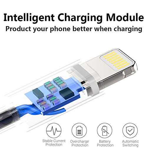 4Pack [Apple MFi Certified] Charger Lightning to USB Charging Cable 6FT Cord Compatible iPhone 14/13/12/11 Pro/11/XS MAX/XR/8/7/6s Plus,iPad Pro/Air/Mini,iPod Touch 4 - Image 6