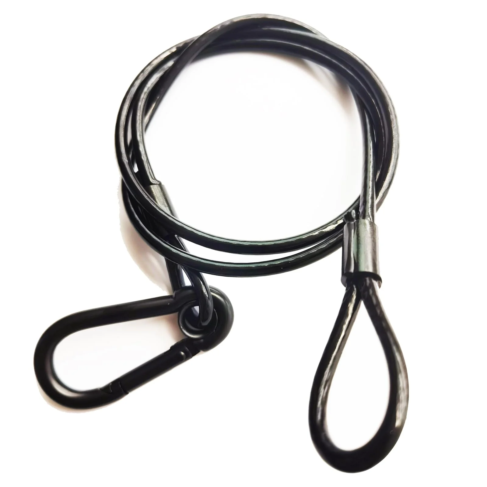 4Pack Black Chain Hanging Safety Cables with Hook Truss Clamps for Lights, Stainless Steel Lanyard Stage Lights Safety Chains, Security Cable with Loops（Diameter 4mm/0.16'',Length 85cm/34'',Load 60lb - Image 2