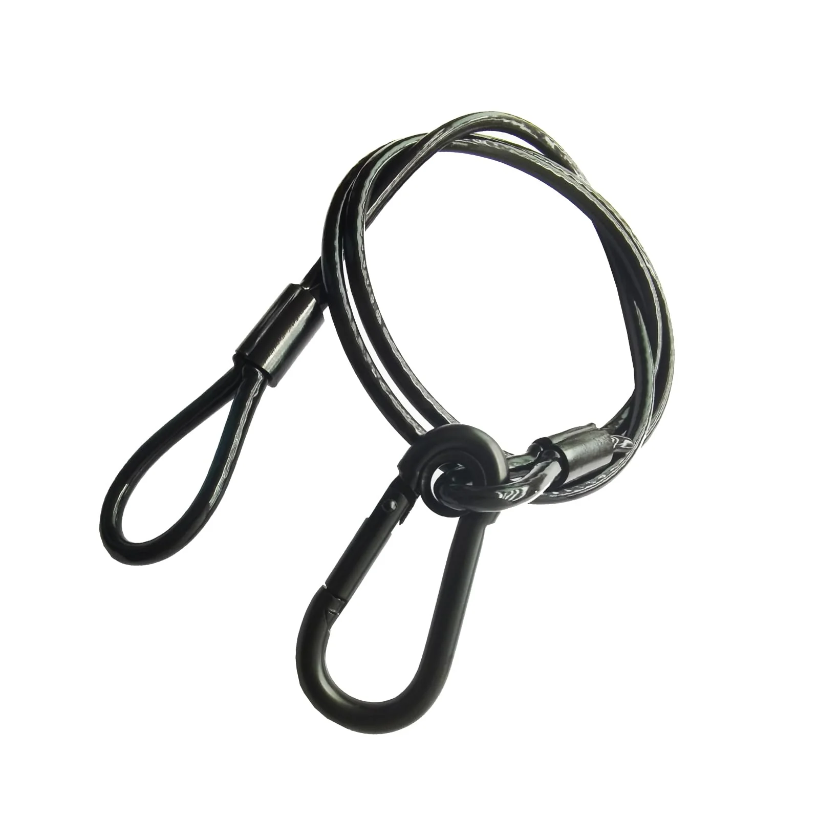 4Pack Black Chain Hanging Safety Cables with Hook Truss Clamps for Lights, Stainless Steel Lanyard Stage Lights Safety Chains, Security Cable with Loops（Diameter 4mm/0.16'',Length 85cm/34'',Load 60lb - Image 4