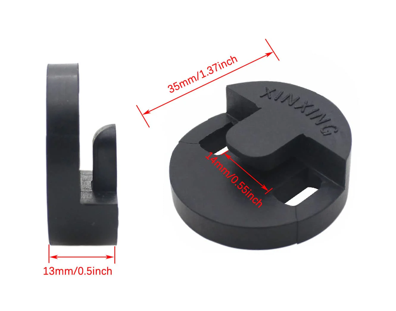 4Pack Rubber Cello Practice Mute Round Tourte Style Mute for Cello Practice Silencer, Black - Image 5