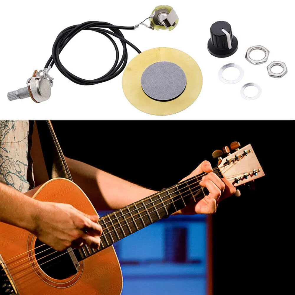 4PACKS 50MM Guitar Pickup Piezo Transducer Prewired Amplifier With 6.35MM Output - Image 4