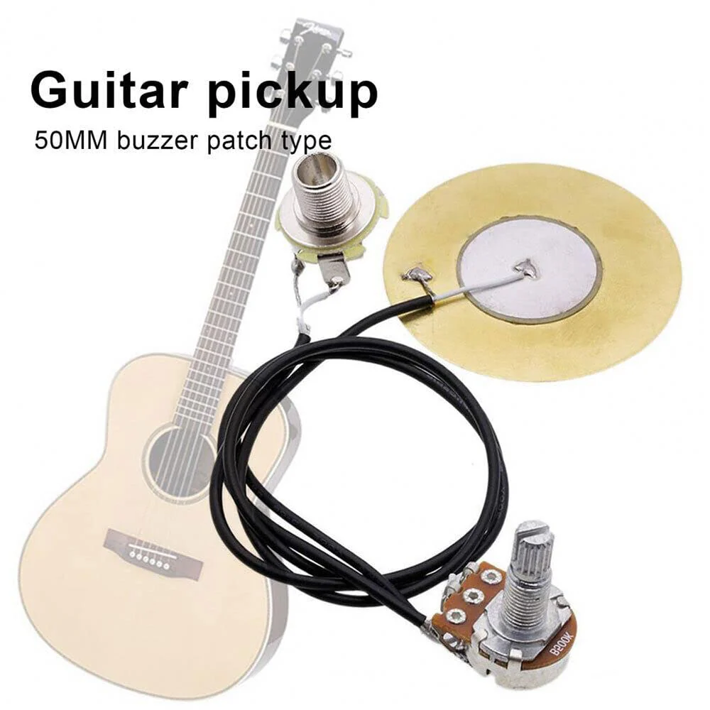 4PACKS 50MM Guitar Pickup Piezo Transducer Prewired Amplifier With 6.35MM Output - Image 7