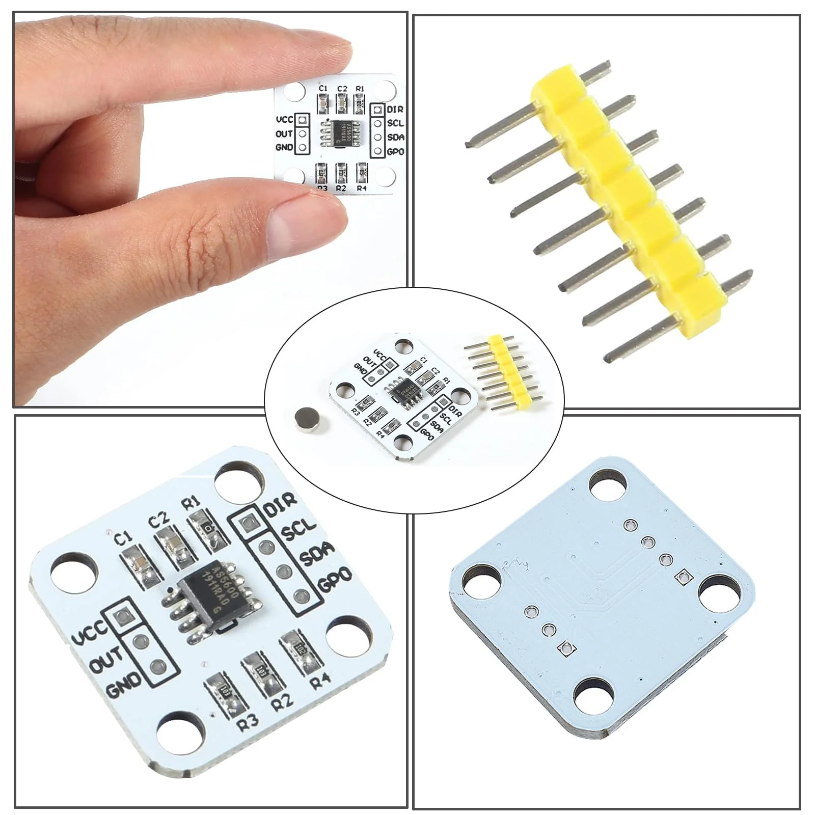 4pcs 12bit High Precision AS5600 Magnetic Encoder, Magnetic Induction Angle Sensor Module, It Comes with a Magnet - Image 3