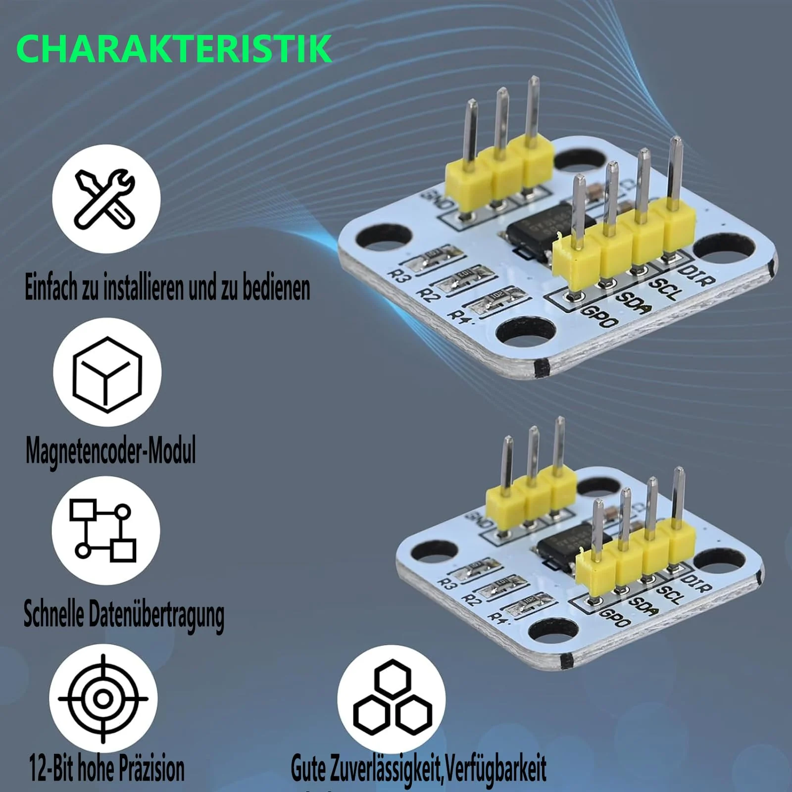 4pcs 12bit High Precision AS5600 Magnetic Encoder, Magnetic Induction Angle Sensor Module, It Comes with a Magnet - Image 6