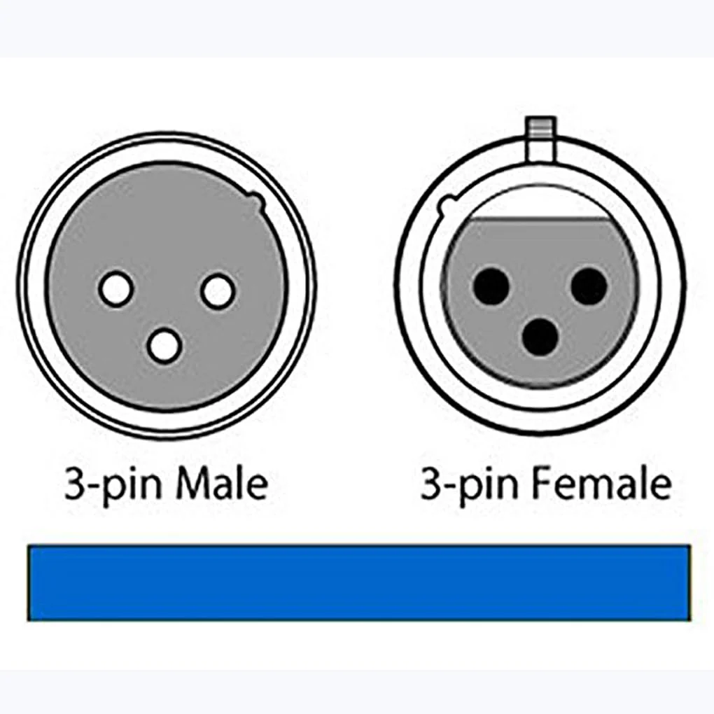 4PCS 1m Long DMX 512 XLR Cable 3.2t 3 Pin True Male to Female for Microphone Stage Lights 1Mcable-4PACK - Image 2