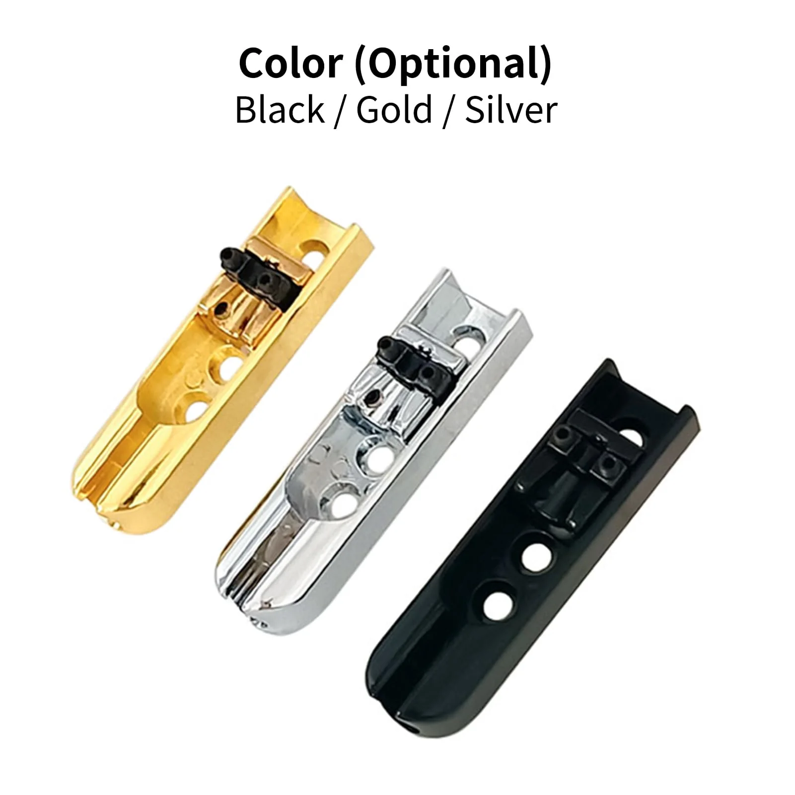 4pcs Bass Guitar Bridge Individual Bass Bridge Guitar Bridge Single Individual Tailpiece Single String Bass Bridge Bass Guitar Saddles Compatible with 4 String Electric Bass Guitar Accessories,S - Image 2