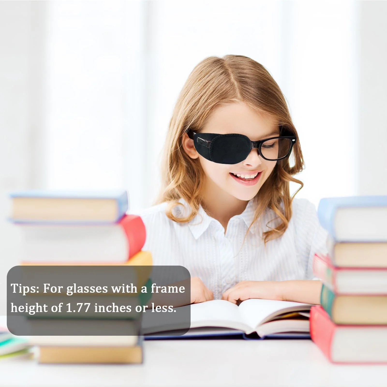4pcs Eye Patches for Glasses Medical Eye Patch Treating Lazy Eye Amblyopia Strabismus Improve Vision Reusable Soft Eye Patch for Kids, Black - Image 2