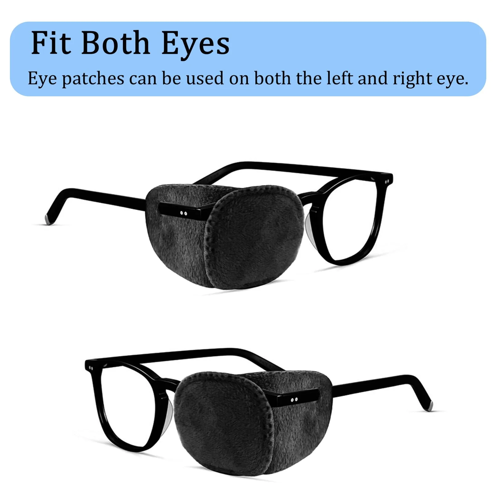 4pcs Eye Patches for Glasses Medical Eye Patch Treating Lazy Eye Amblyopia Strabismus Improve Vision Reusable Soft Eye Patch for Kids, Black - Image 6