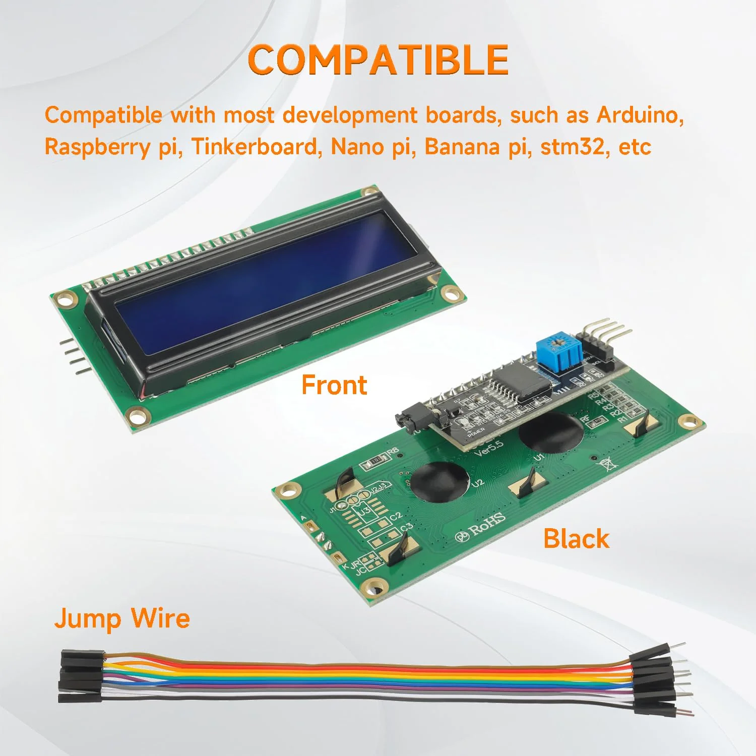 4pcs I2C IIC TWI 1602 Serial LCD Display Module 16x2 Compatible with Arduino Raspberry Pi - Image 5