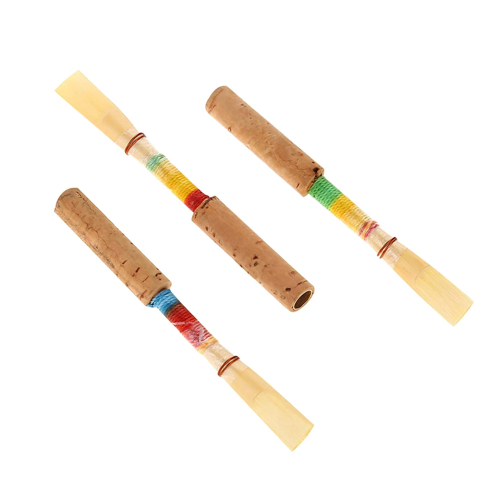 4Pcs Oboe Medium Soft Oboe Reeds Cork Wind Instrument Parts with Transparent Tube Sleeve Playing Accessories - Image 2