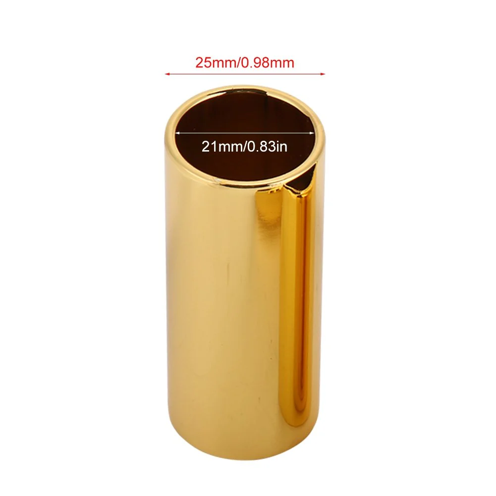 4pcs Per set Electric Guitar Metal Slide Bar Guitars String Slides Golden Brass Slide Guitar