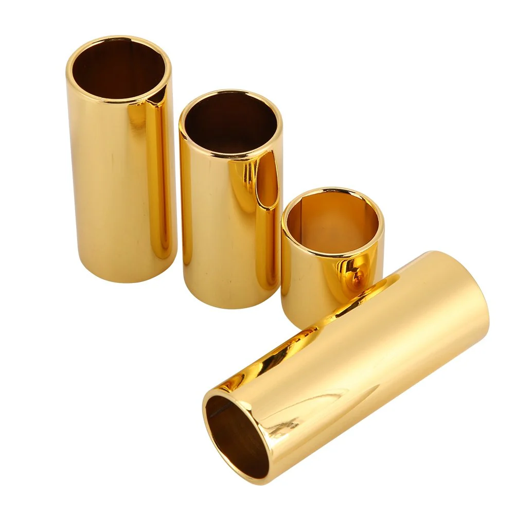 4pcs Per set Electric Guitar Metal Slide Bar Guitars String Slides Golden Brass Slide Guitar - Image 4