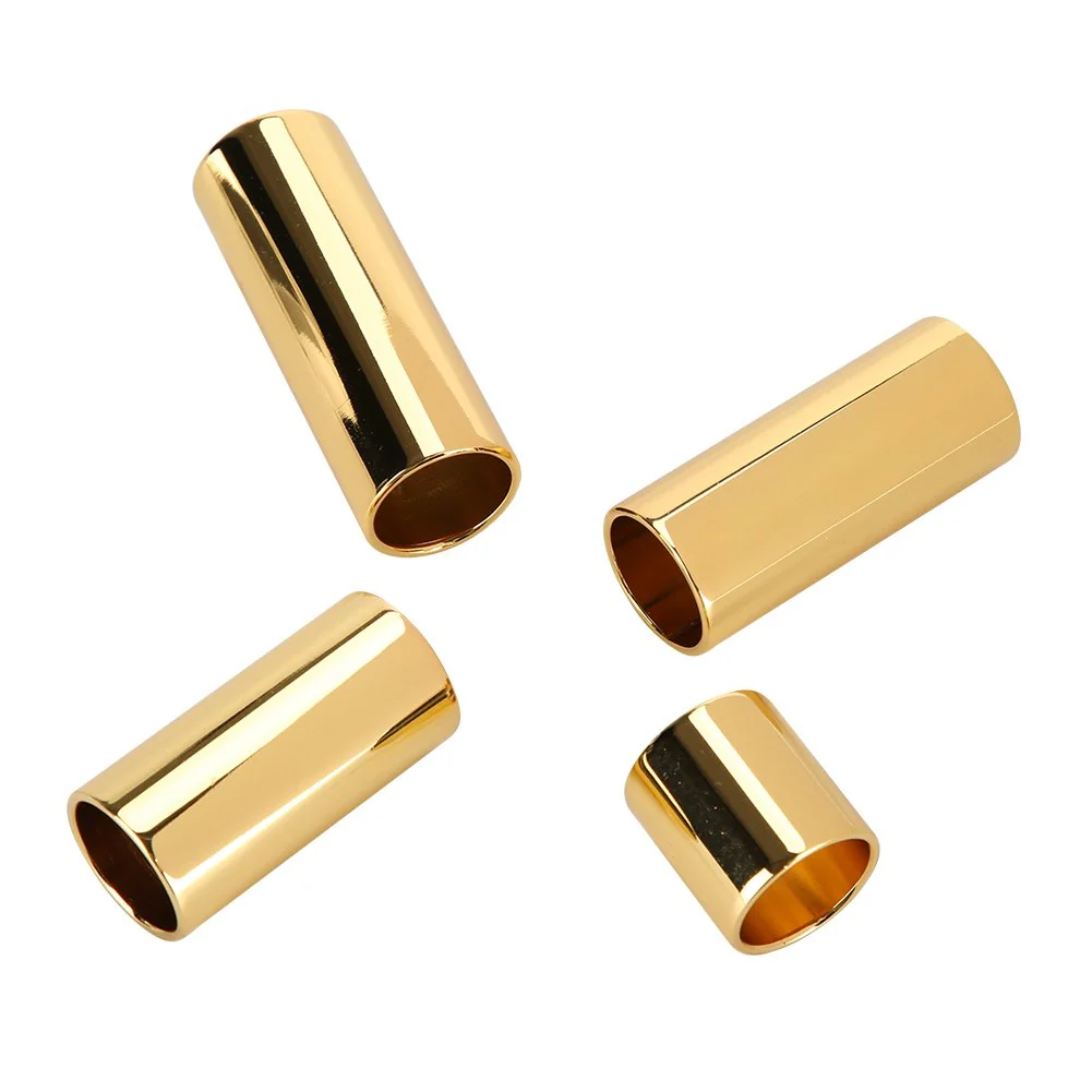 4pcs Per set Electric Guitar Metal Slide Bar Guitars String Slides Golden Brass Slide Guitar - Image 5