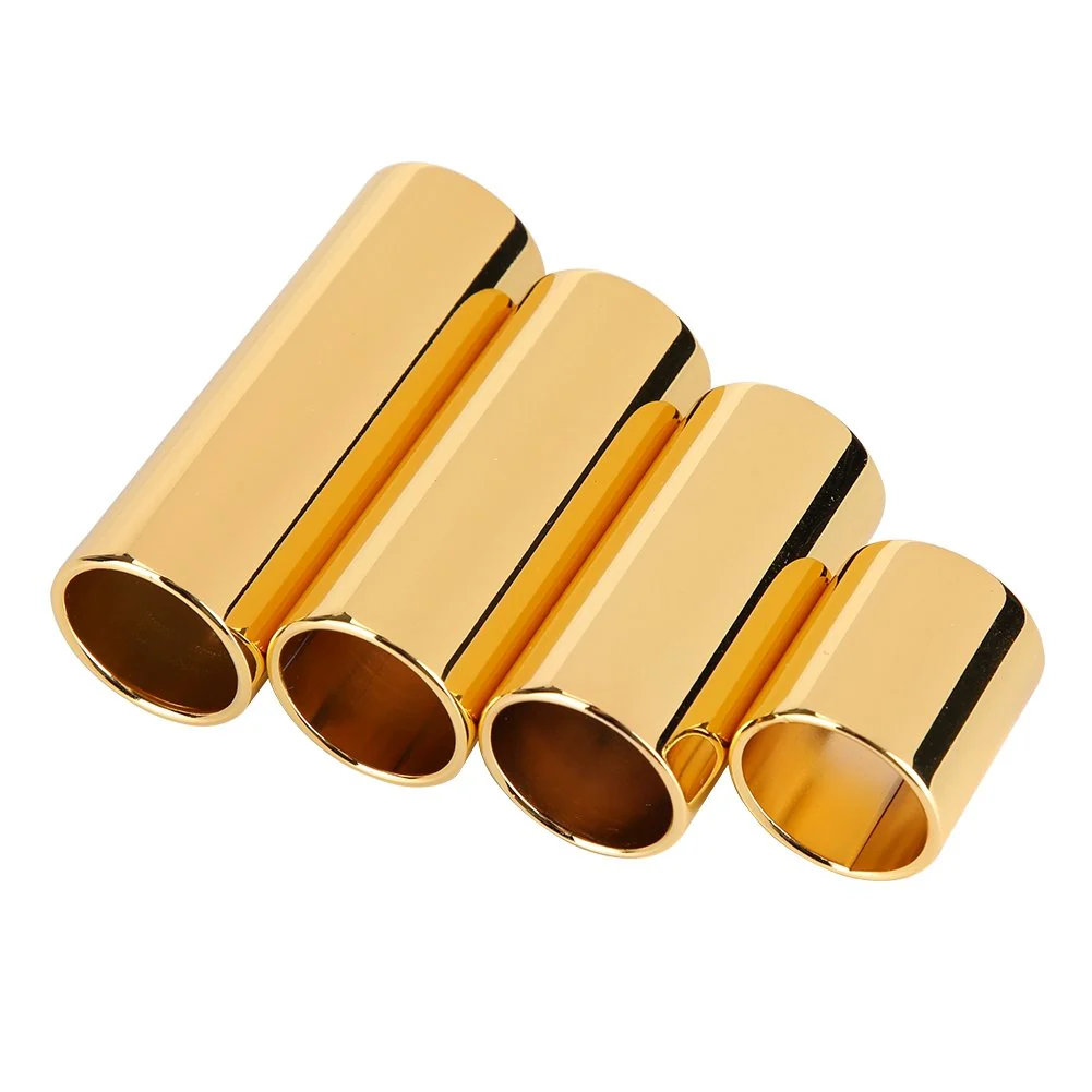 4pcs Per set Electric Guitar Metal Slide Bar Guitars String Slides Golden Brass Slide Guitar - Image 8