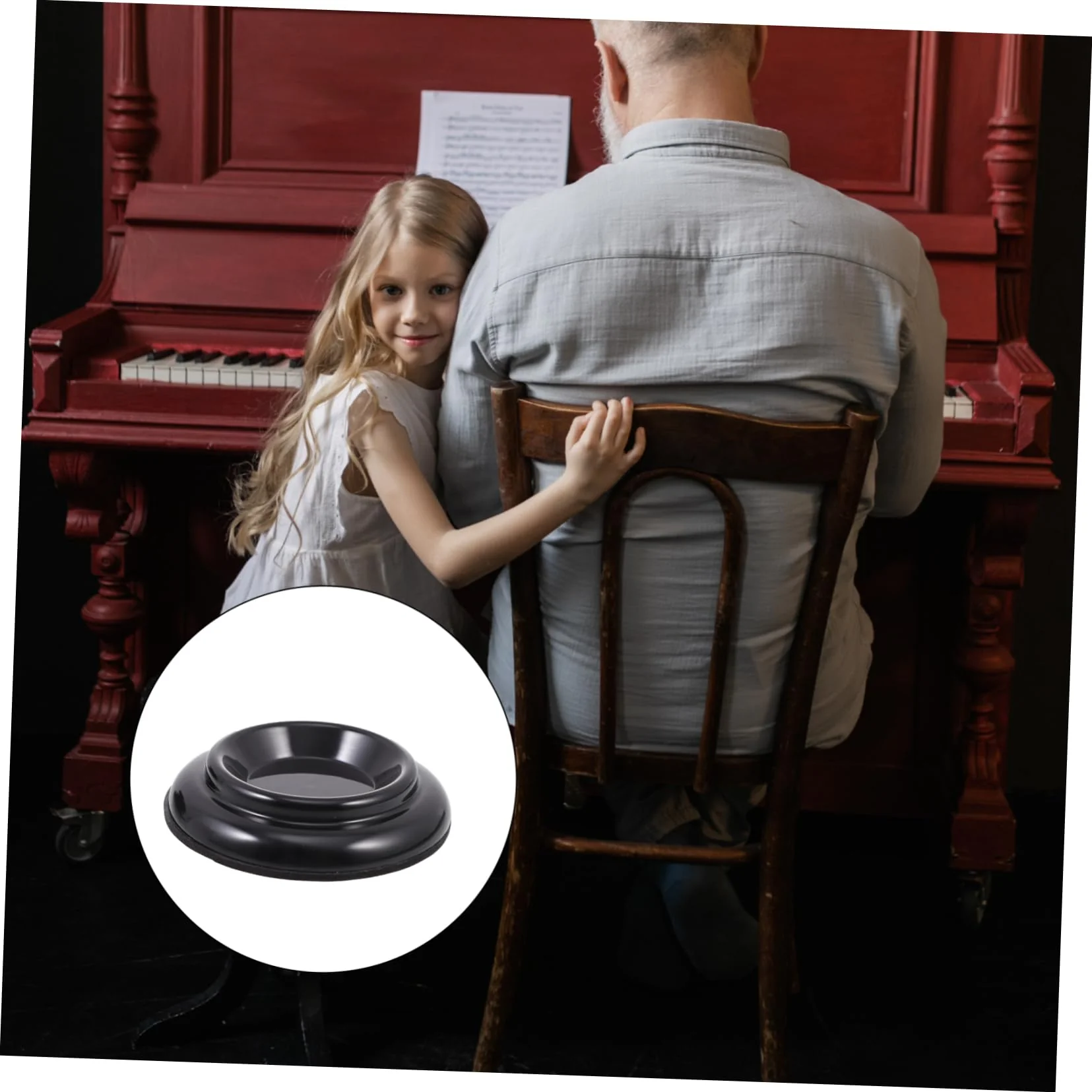 4pcs Piano Mat Piano Coaster Furniture Table Feet Caps Piano Caster Mat Piano Foot Leg Mat Piano Caster Pads Round Place Mats Piano Feet Pads Anti-Noise Abs Sound Insulation Mat - Image 6