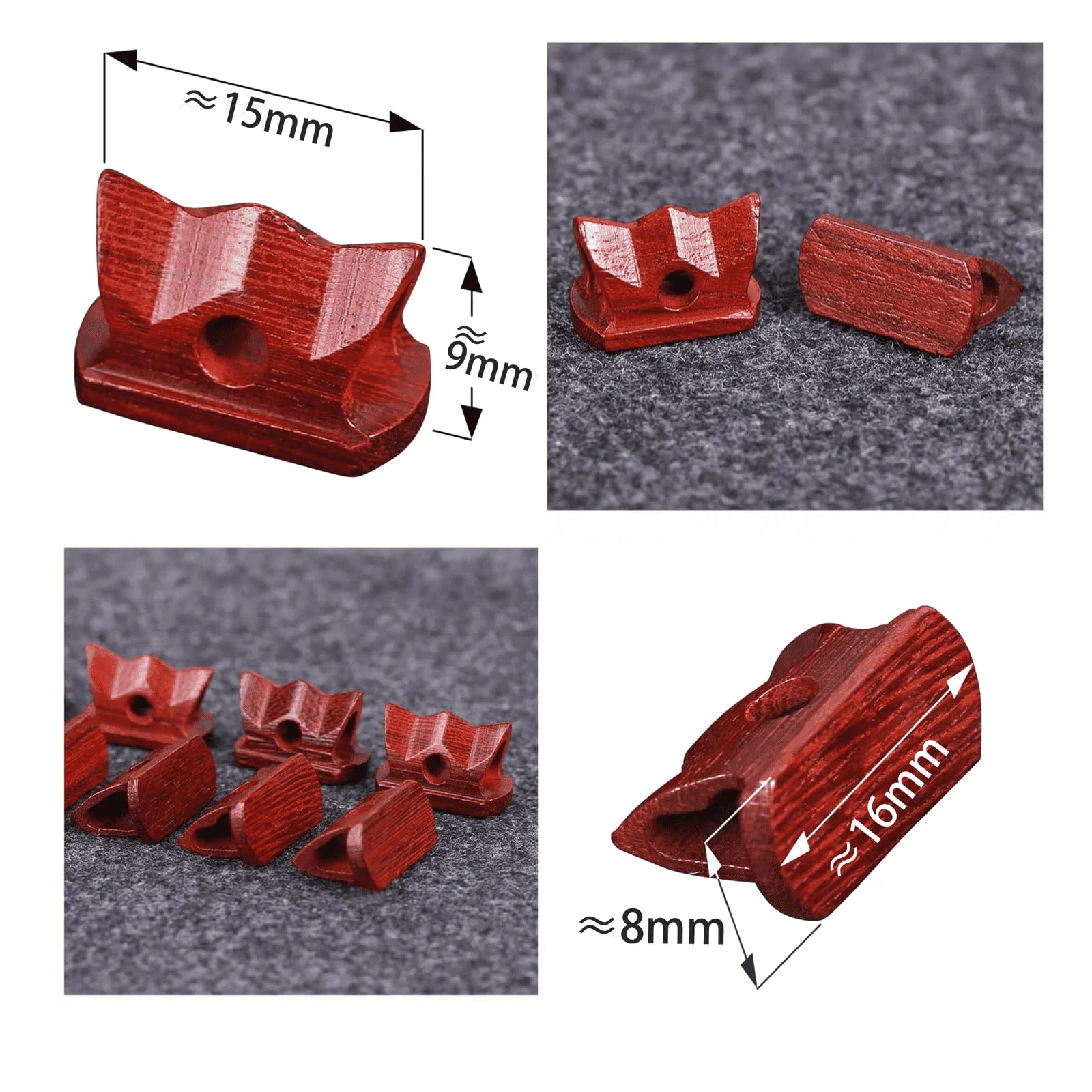 4pcs Professional Sandalwood Erhu Bridge Accessories for Enhanced Sound Replacement Parts for Erhu Performers Bridge*4 - Image 2