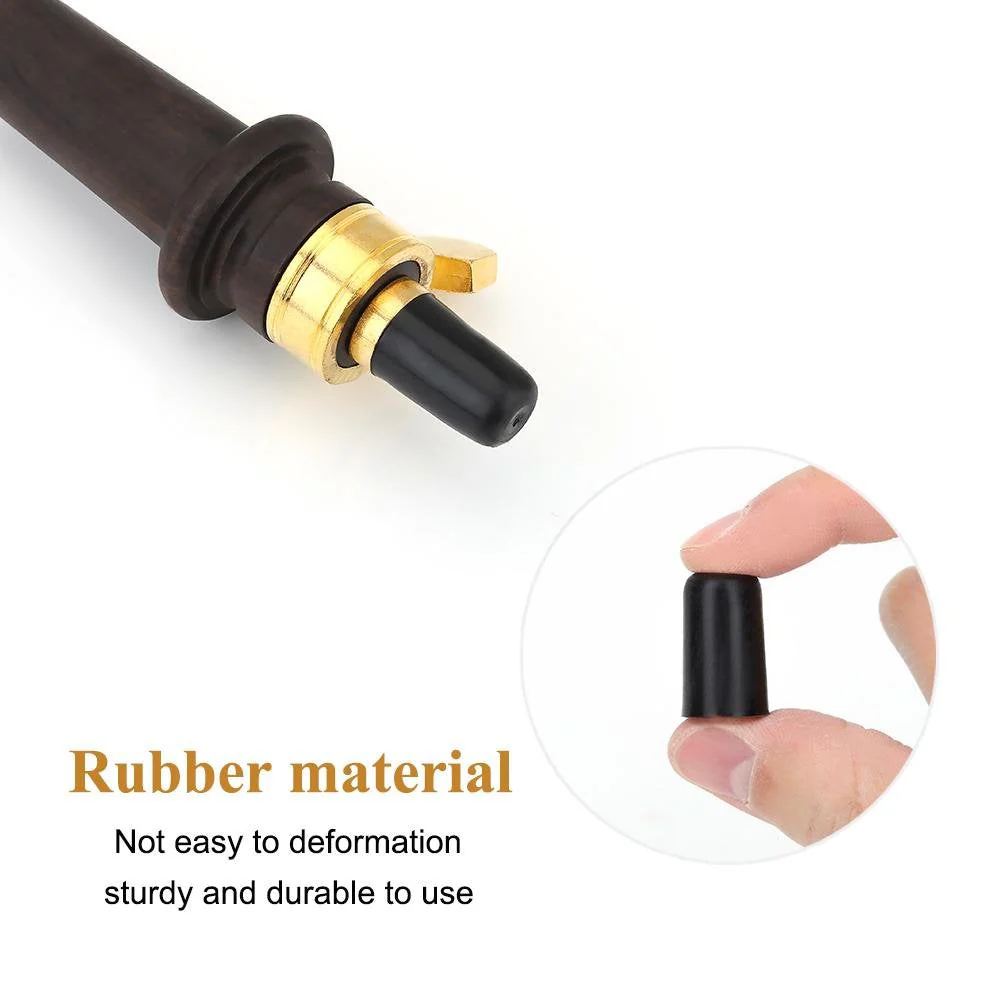 4Pcs Rubber Tip for Cello Endpin, Anti-slip End Pin Cover Protector Portable Cello Rubber Endpin Tip Protector Violin Accessories Black - Image 3