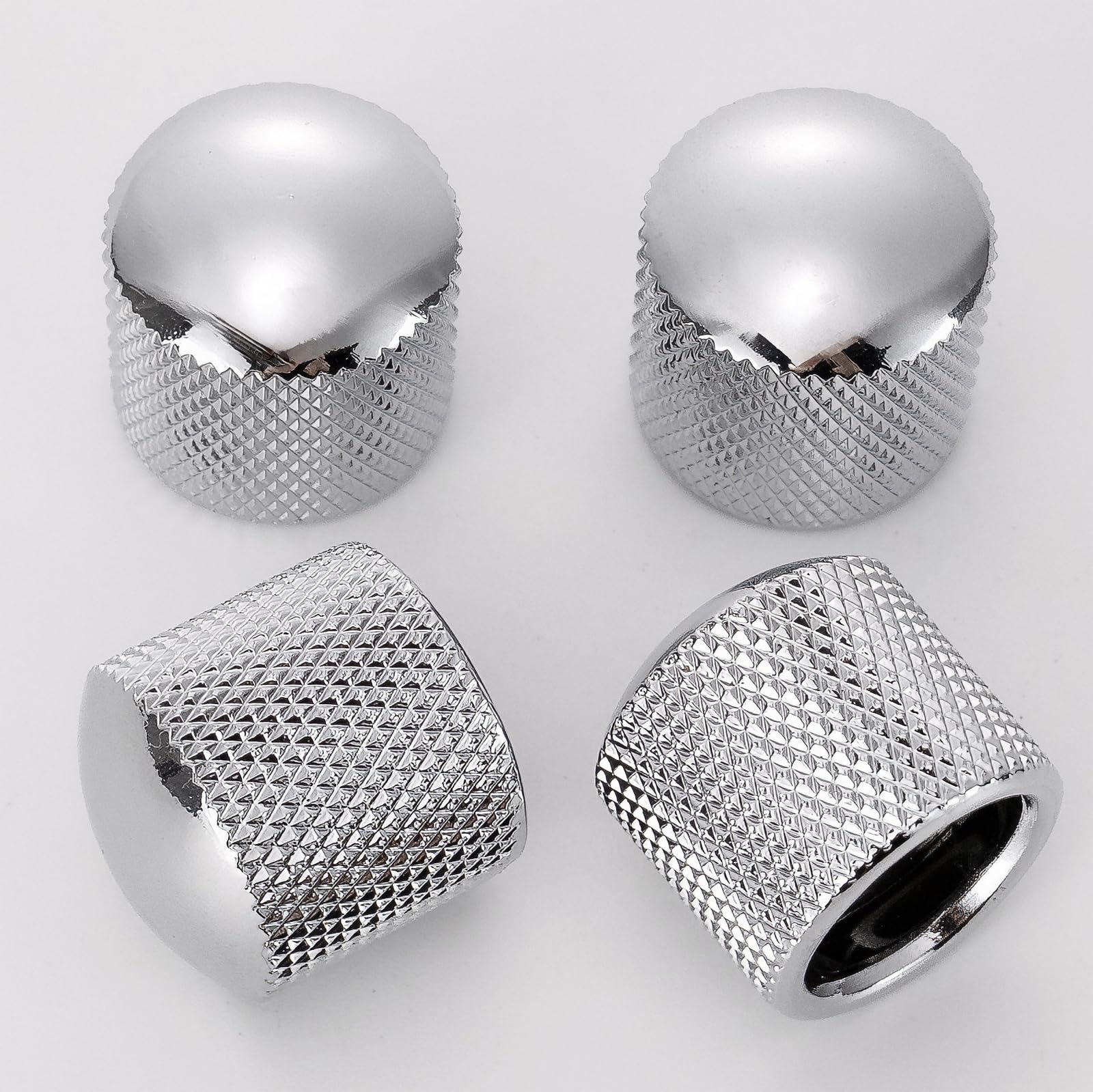 4Pcs Silver Metal Dome Tone Knob for Electric Guitar Bass Parts - Image 7