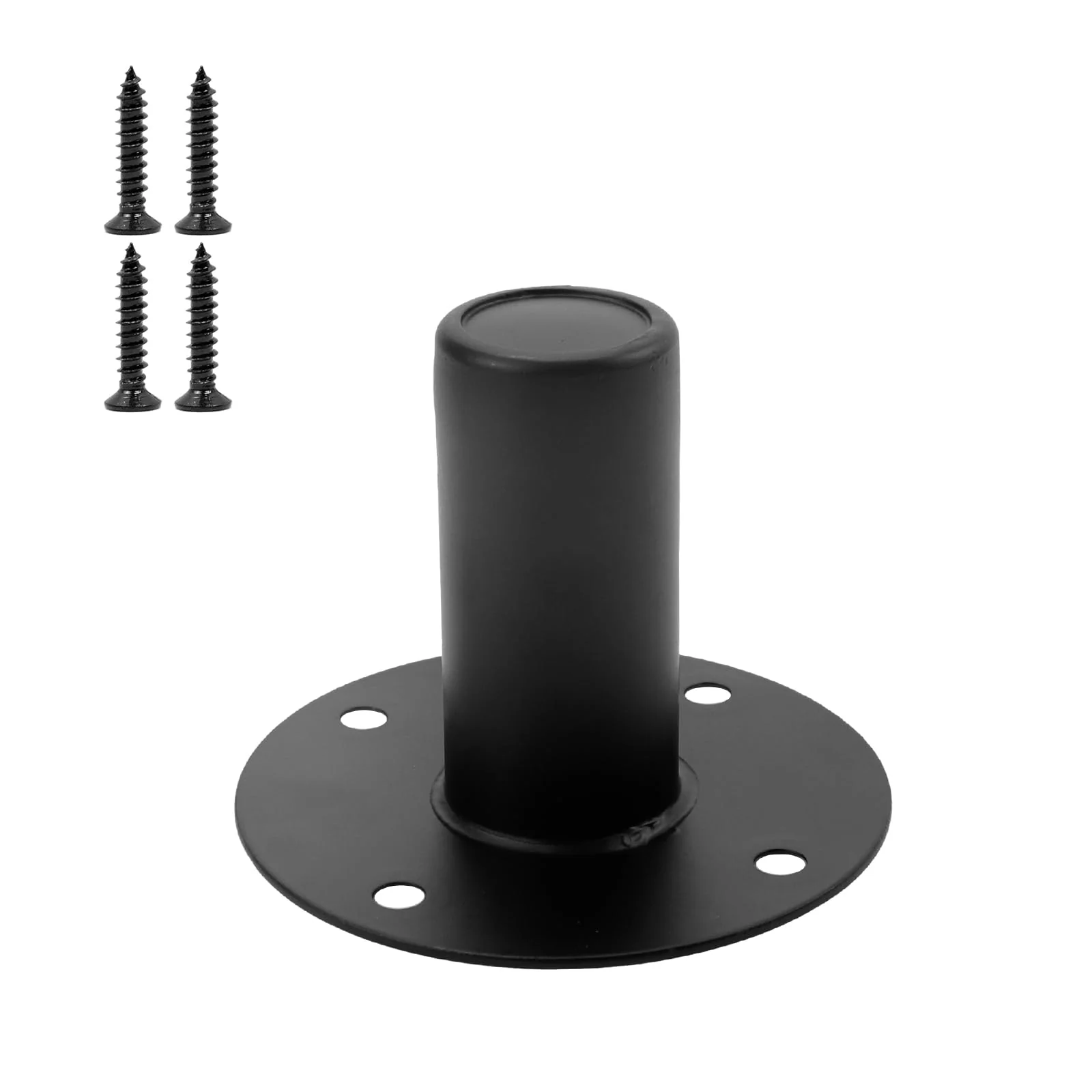 4Pcs Speaker Stand Top Hat, Metal Speaker Cabinet Pole Mount, Speaker Iron Bottom Metal Stand Tripod Stand Dj Stand Speaker Cone Base Audio Speaker Stand Mounts Adapters, 4.25" x 3.15" - Image 3