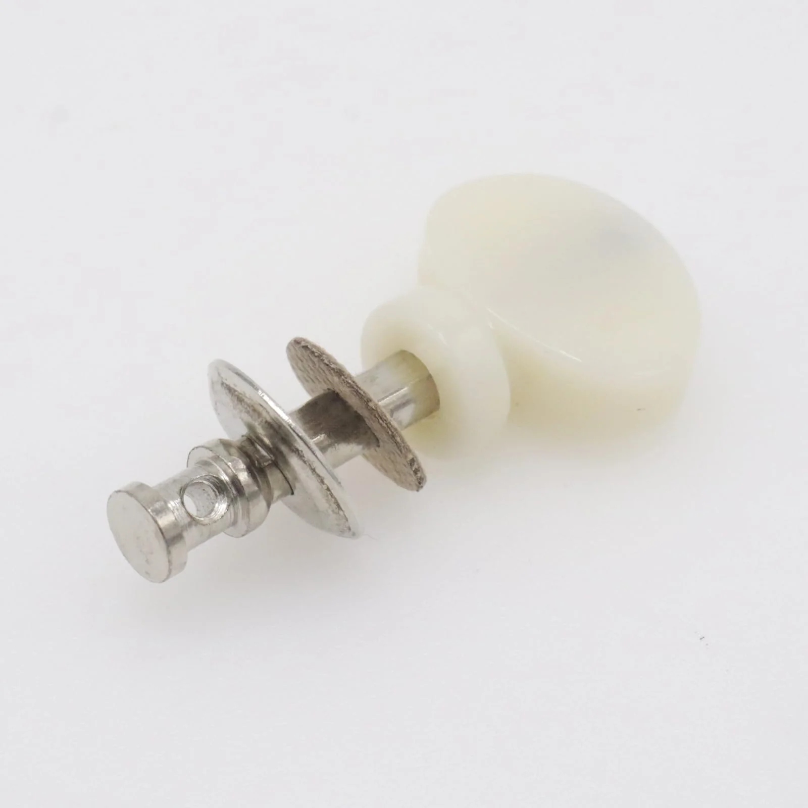 4Pcs White Ukulele Tuning Pegs, Metal Pin Machine Heads Tuners with Plastic Buttons for Precise Tuning, Replacement Parts for Ukulele Beige - Image 5