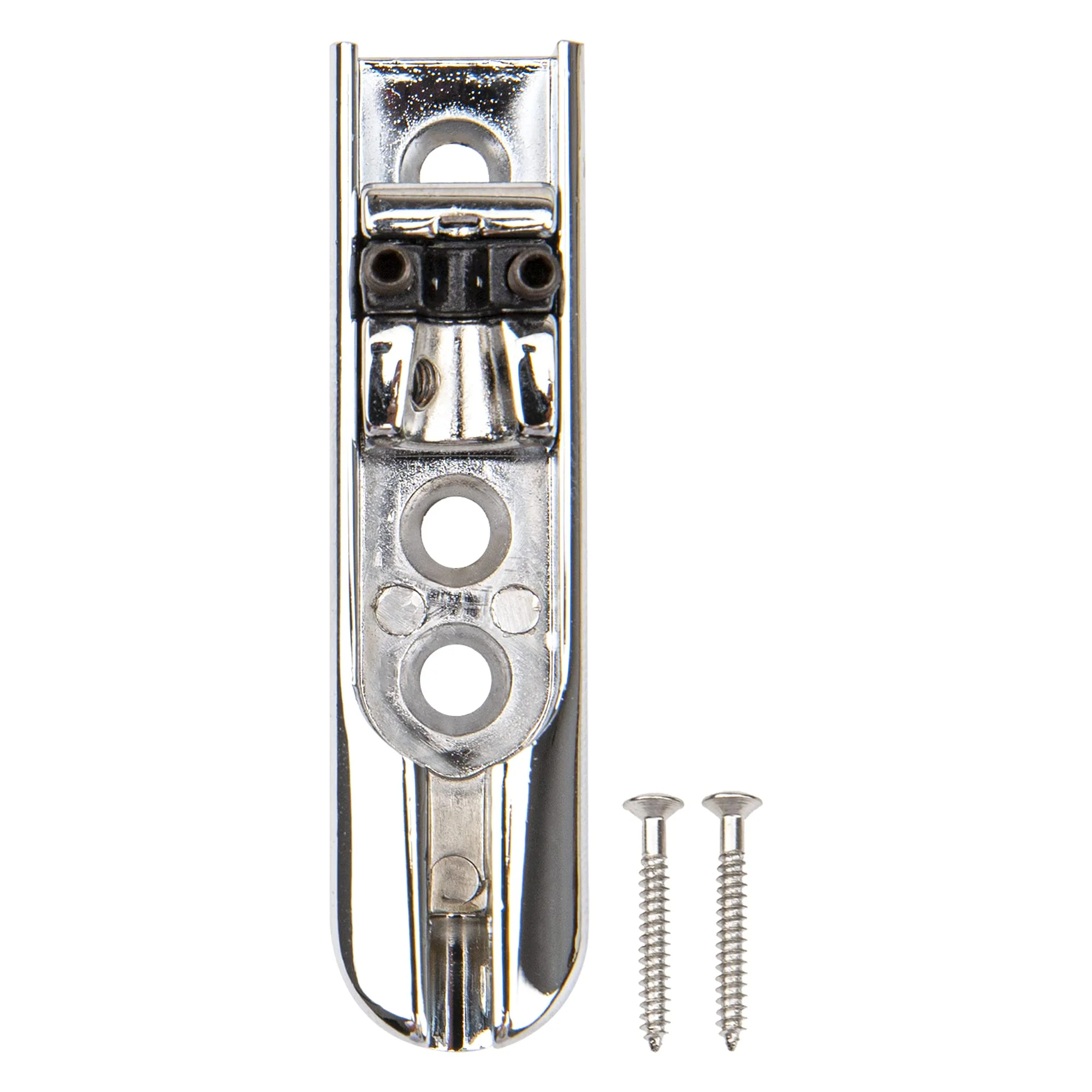 4Pcs Yootones Bass Guitar Bridge Individual Bass Bridge Tailpiece Single String Bass Bridge Compatible with 4 String Electric Bass Guitar Accessories (Silver) Silver - Image 2
