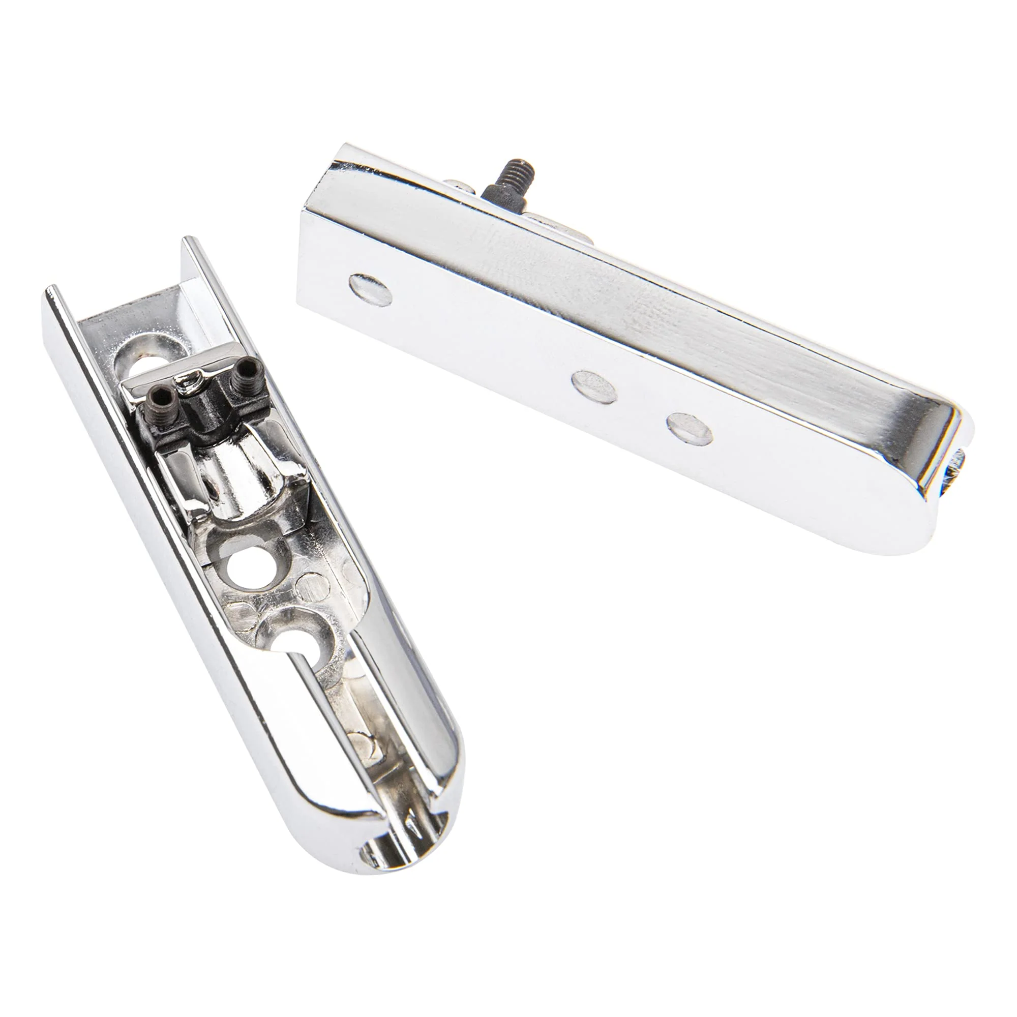 4Pcs Yootones Bass Guitar Bridge Individual Bass Bridge Tailpiece Single String Bass Bridge Compatible with 4 String Electric Bass Guitar Accessories (Silver) Silver - Image 5