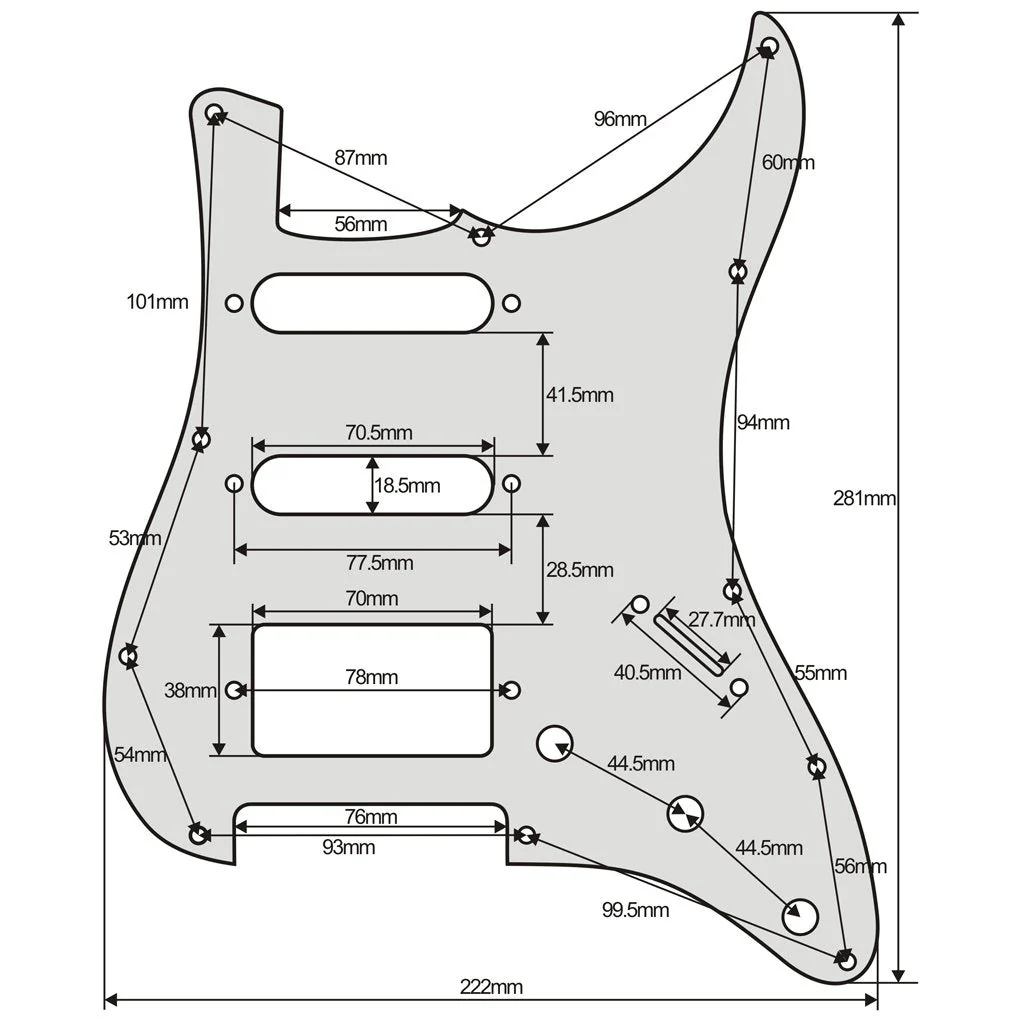 4Ply Aged Pearl Strat HSS Pickguard Scratch Plate Guitar BackPlate Set for Standard Strat Modern Style Guitar Part 4Ply Aged Pearl - Image 2