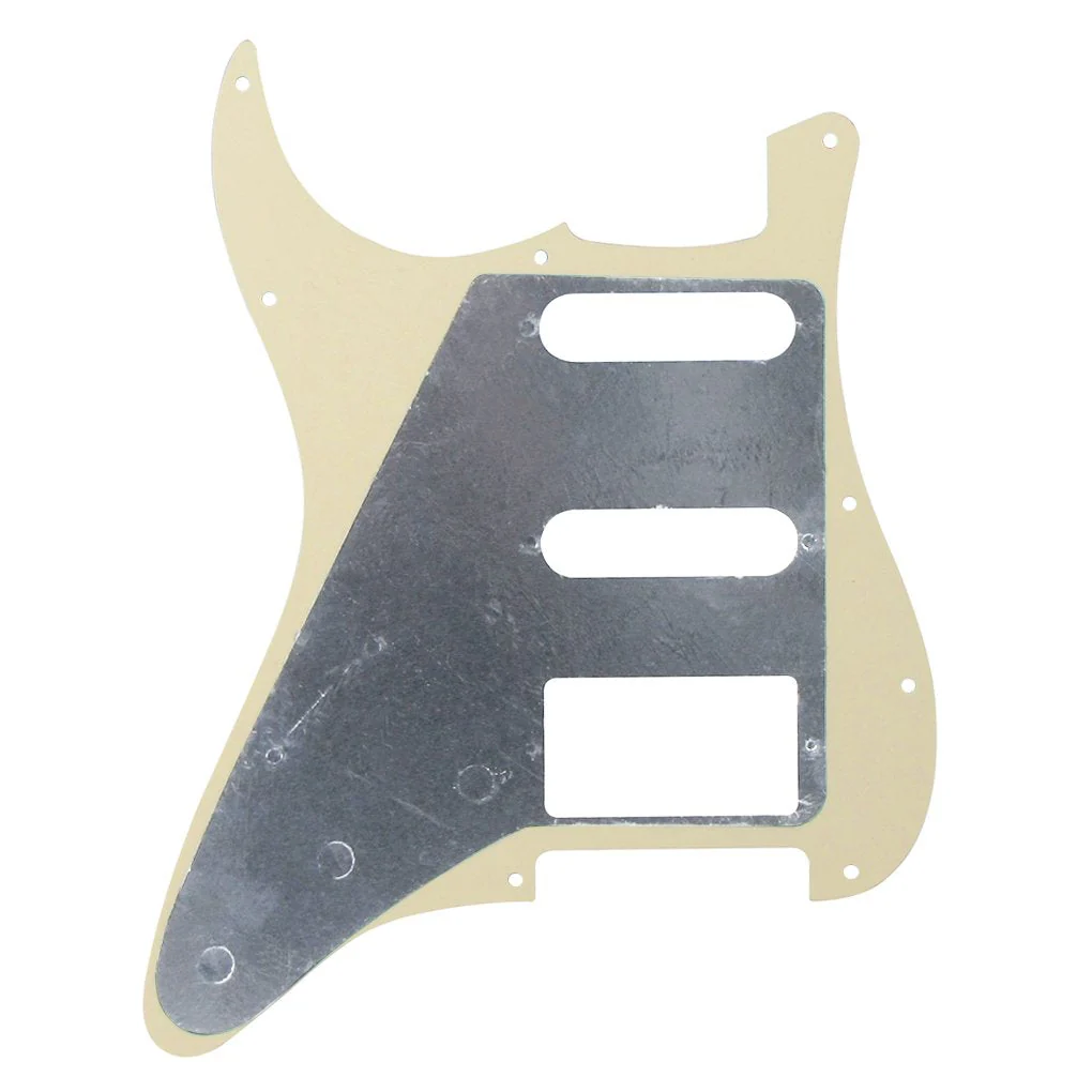 4Ply Aged Pearl Strat HSS Pickguard Scratch Plate Guitar BackPlate Set for Standard Strat Modern Style Guitar Part 4Ply Aged Pearl - Image 4