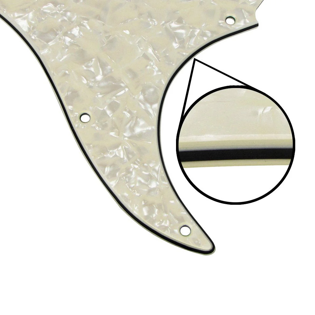 4Ply Aged Pearl Strat HSS Pickguard Scratch Plate Guitar BackPlate Set for Standard Strat Modern Style Guitar Part 4Ply Aged Pearl - Image 5