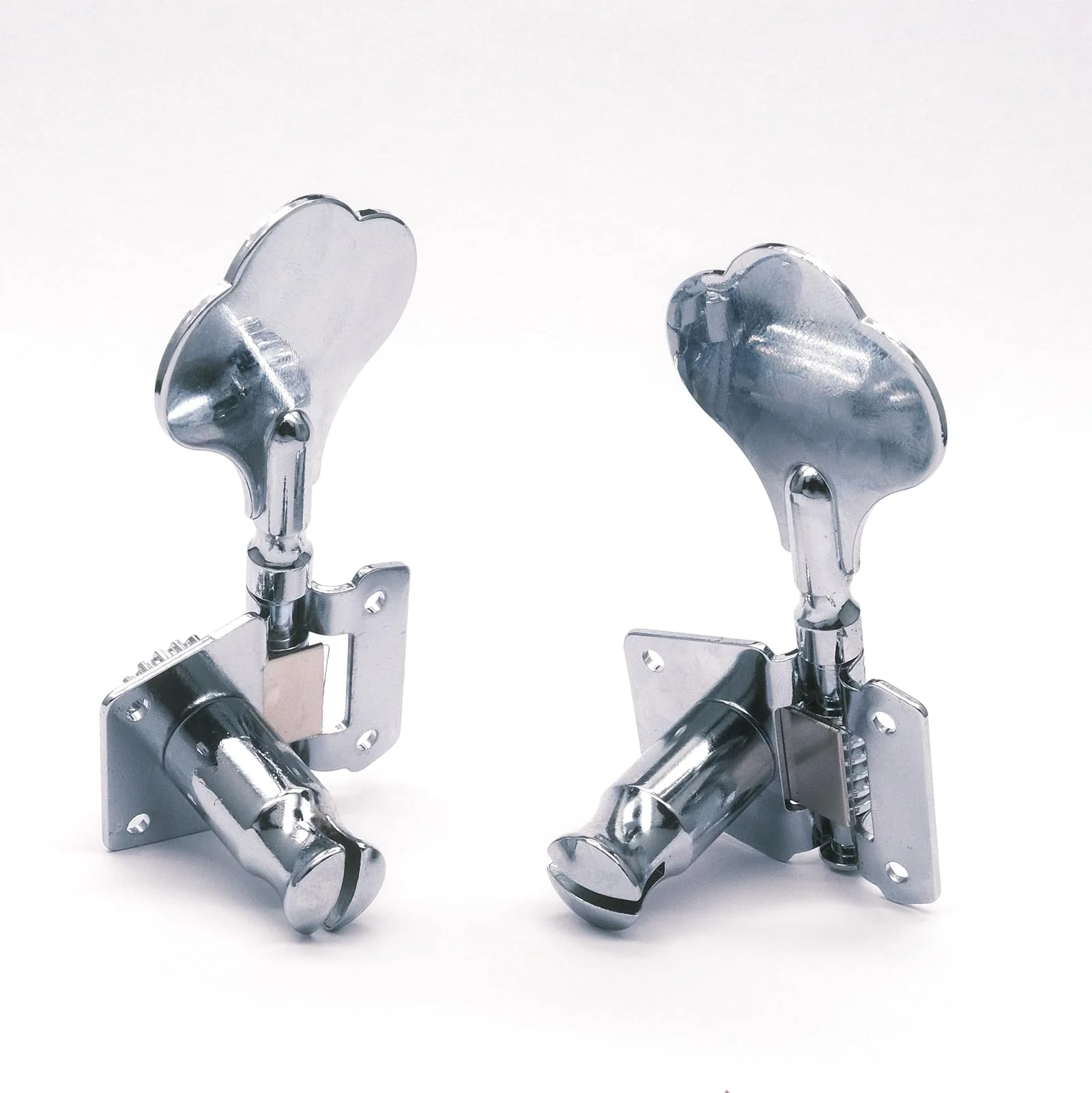 4R Opened Electric Bass Guitar Tuning Pegs Machine Heads Tuners for Bass for Jazz Precision P Bass Replacement (4R Chrome) 4R Chrome - Image 3