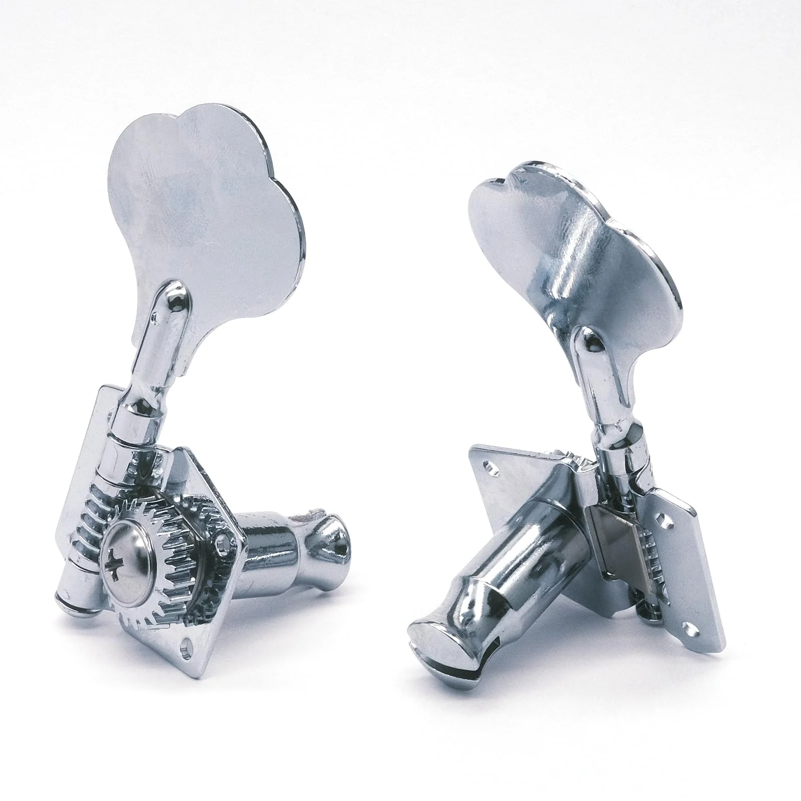 4R Opened Electric Bass Guitar Tuning Pegs Machine Heads Tuners for Bass for Jazz Precision P Bass Replacement (4R Chrome) 4R Chrome - Image 4