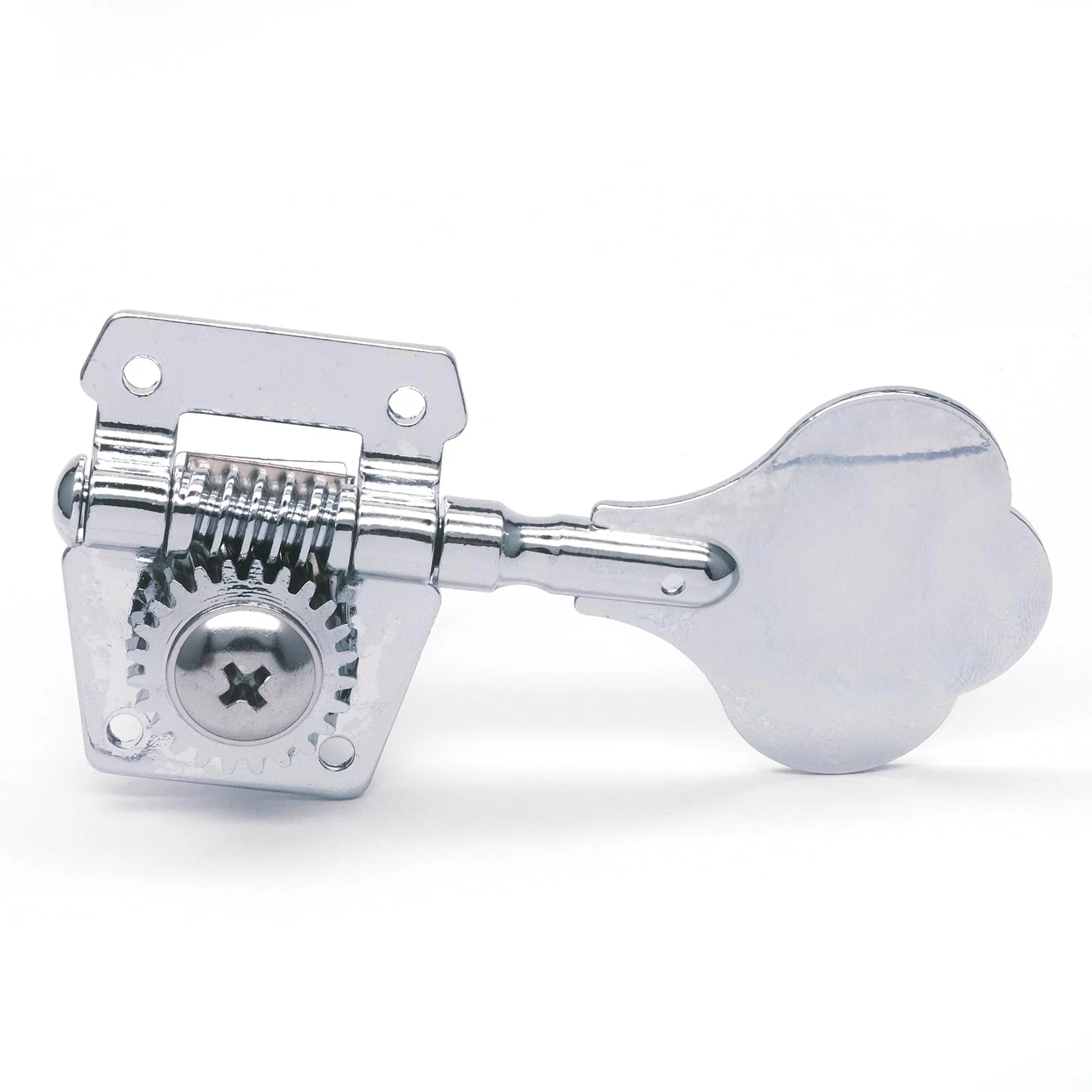 4R Opened Electric Bass Guitar Tuning Pegs Machine Heads Tuners for Bass for Jazz Precision P Bass Replacement (4R Chrome) 4R Chrome - Image 5