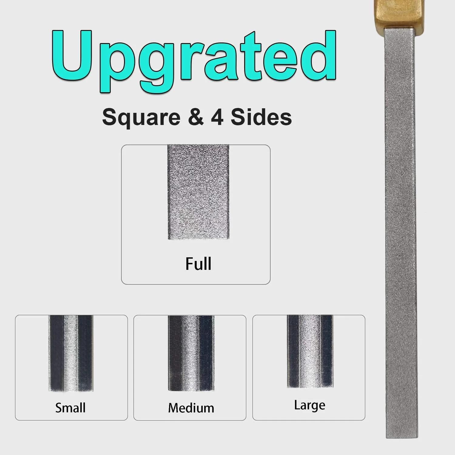 4th Generation Upgrated Baroque Guitar Fret Crowning File with 3 Crowning Grooves and 1 Full Grit Side & Luthier Leveling Dressing Tool Suitable for Electric Acoustic Guitar,Ukulele,Bass,Banjo etc - Image 3